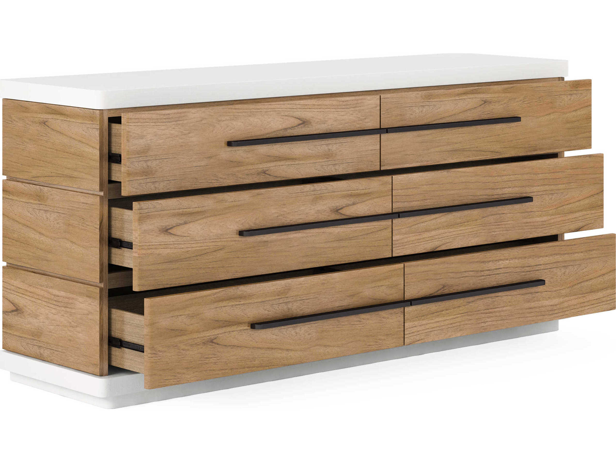 A.R.T. Furniture Portico 6-Drawers Brown Parrawood Double Dresser