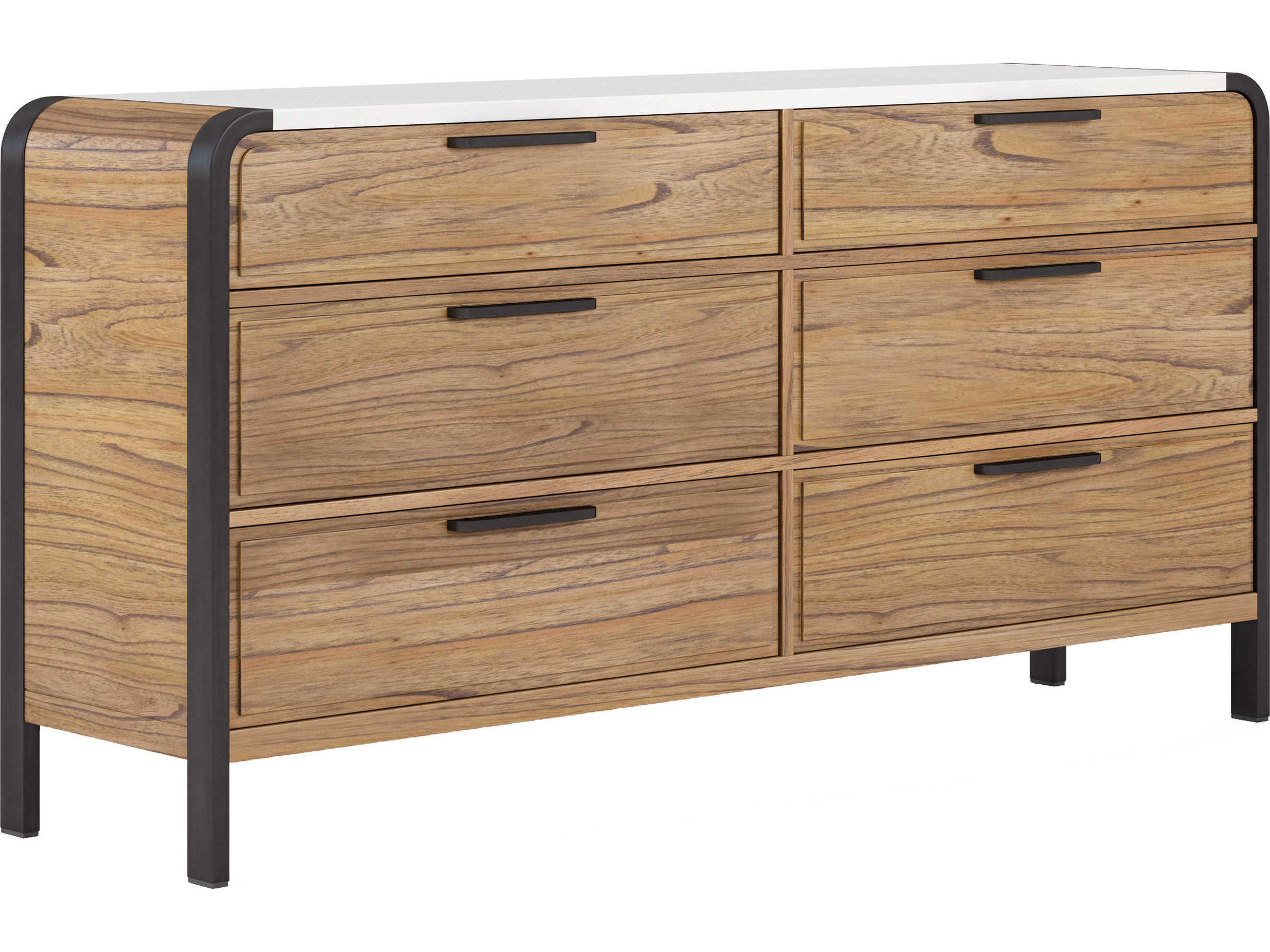 A.R.T. Furniture Portico 6-Drawers Brown Parrawood Double Dresser