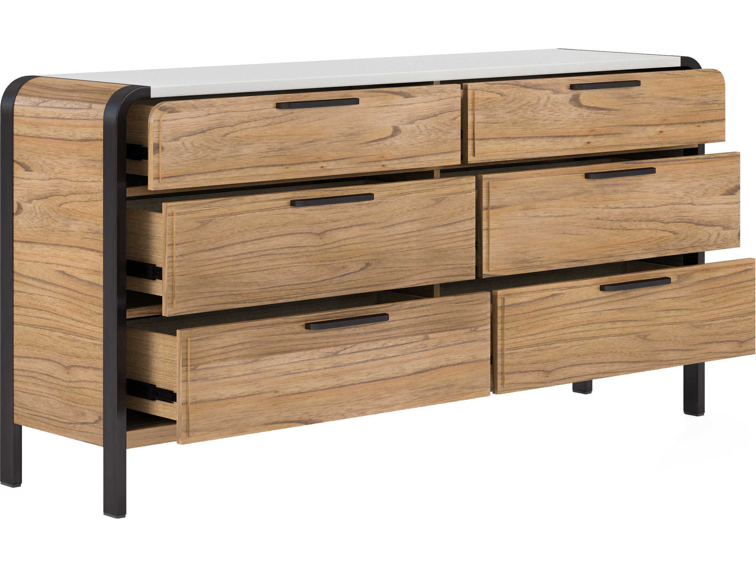 A.R.T. Furniture Portico 6-Drawers Brown Parrawood Double Dresser