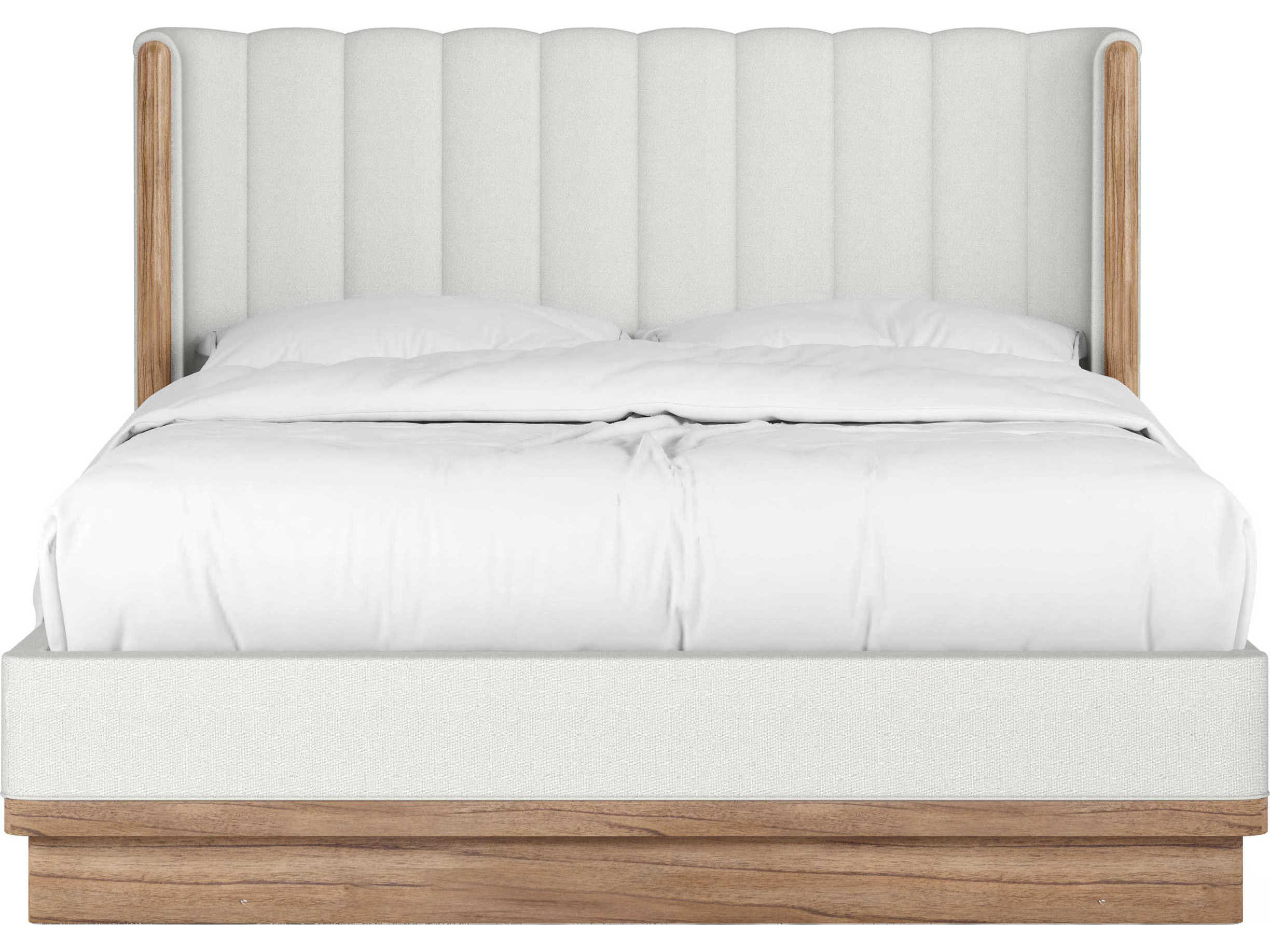 A.R.T. Furniture Portico Sienna White Parrawood Upholstered King Panel Bed