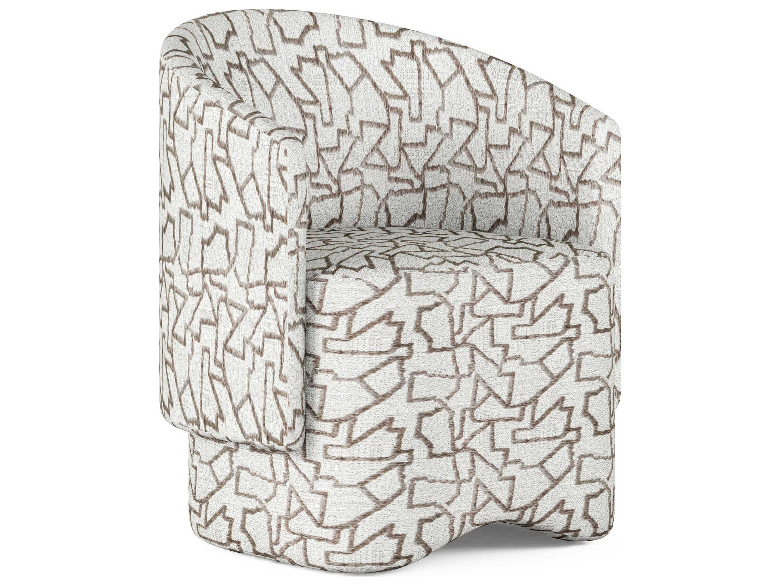 A.R.T. Furniture Portico Fabric White Upholstered Arm Dining Chair