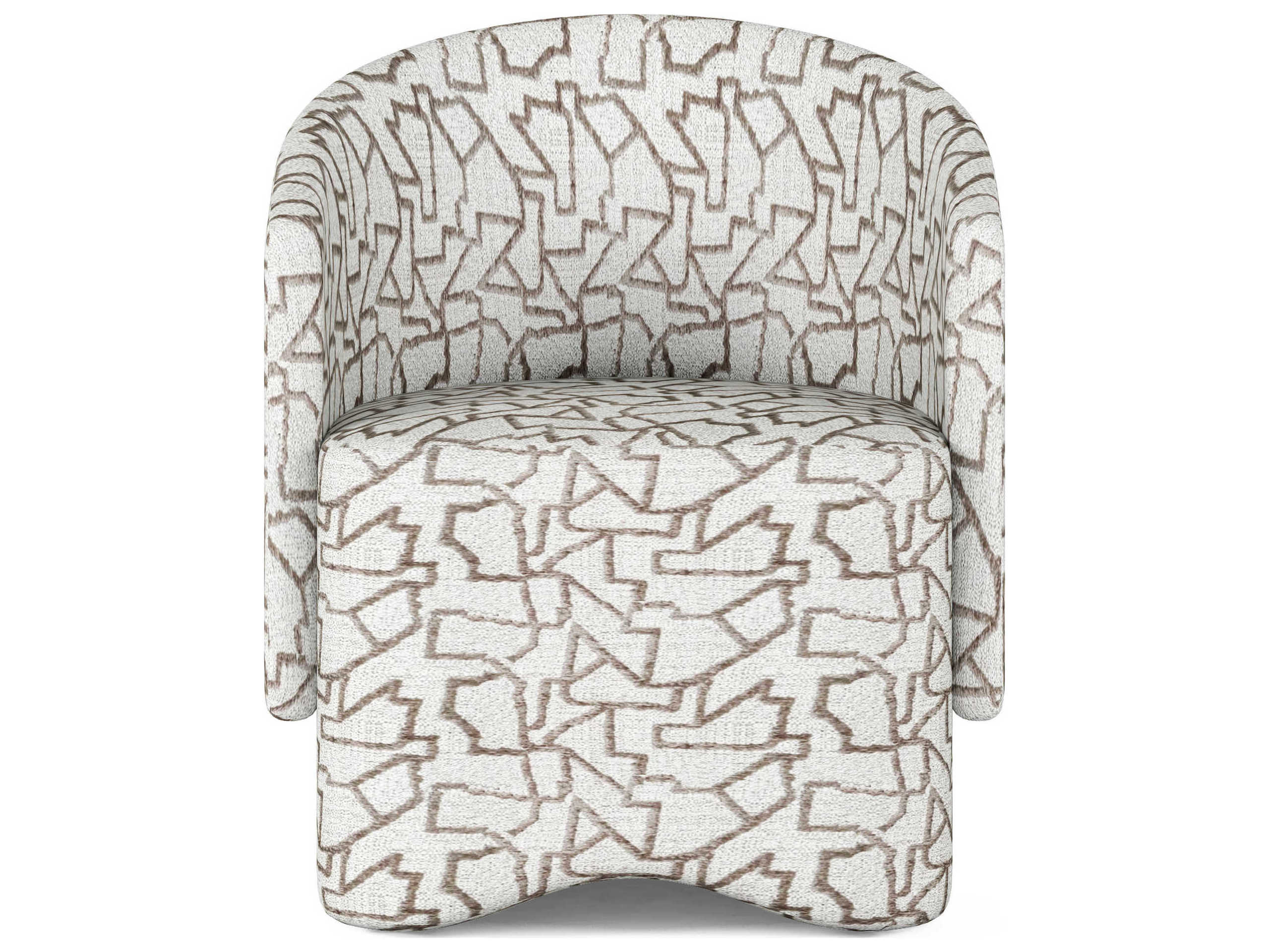 A.R.T. Furniture Portico Fabric White Upholstered Arm Dining Chair