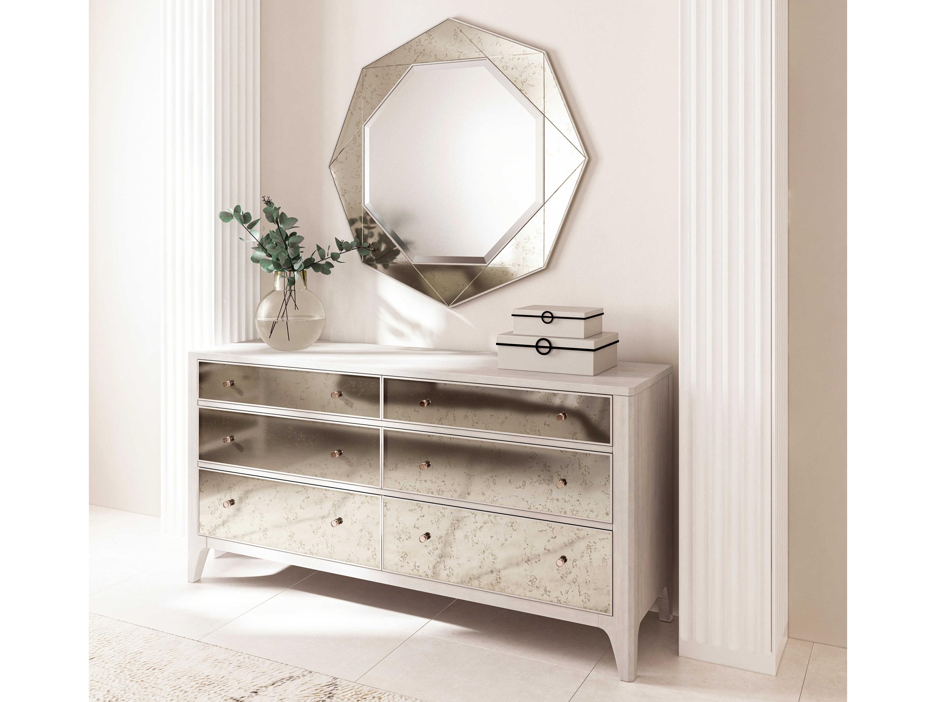 A.R.T. Furniture Mezzanine Round Dove Gray Wall Mirror