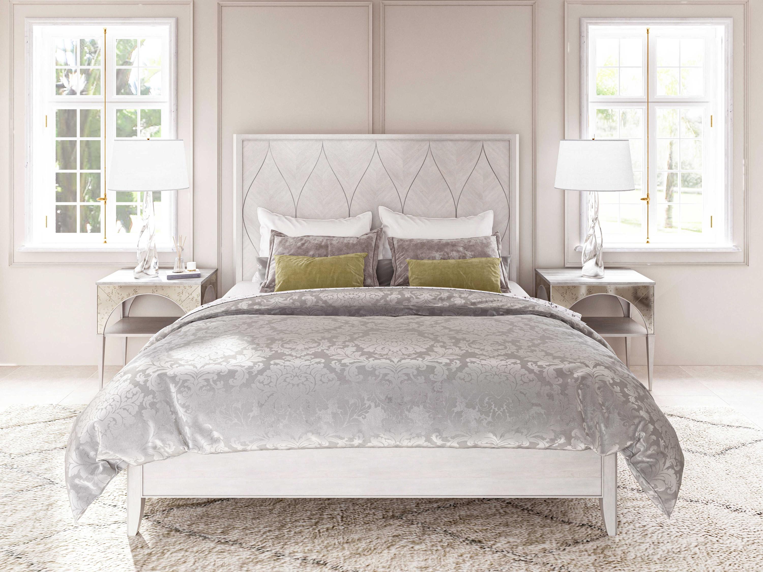 A.R.T. Furniture Mezzanine Dove Gray Poplar Wood King Panel Bed