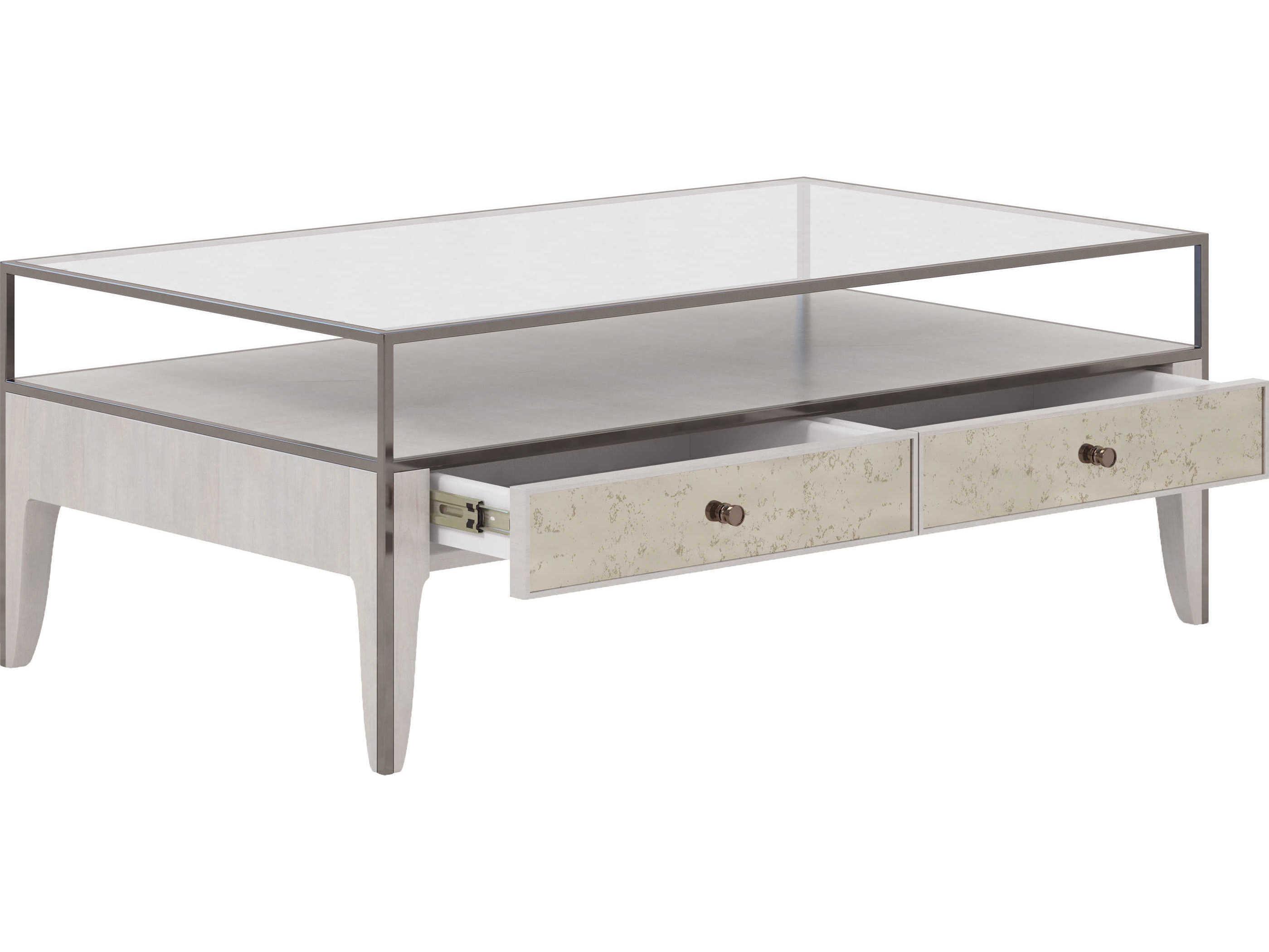 A.R.T. Furniture Mezzanine Rectangular Glass Dove Gray Cocktail Table