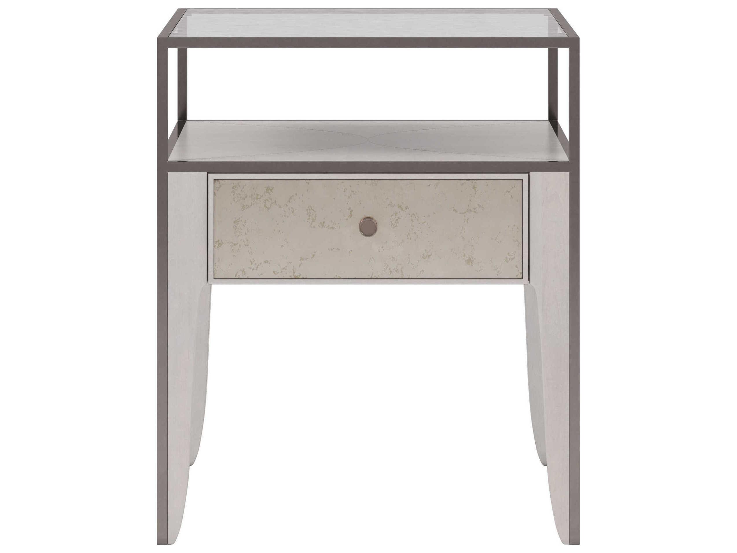 A.R.T. Furniture Mezzanine Rectangular Glass Dove Gray End Table