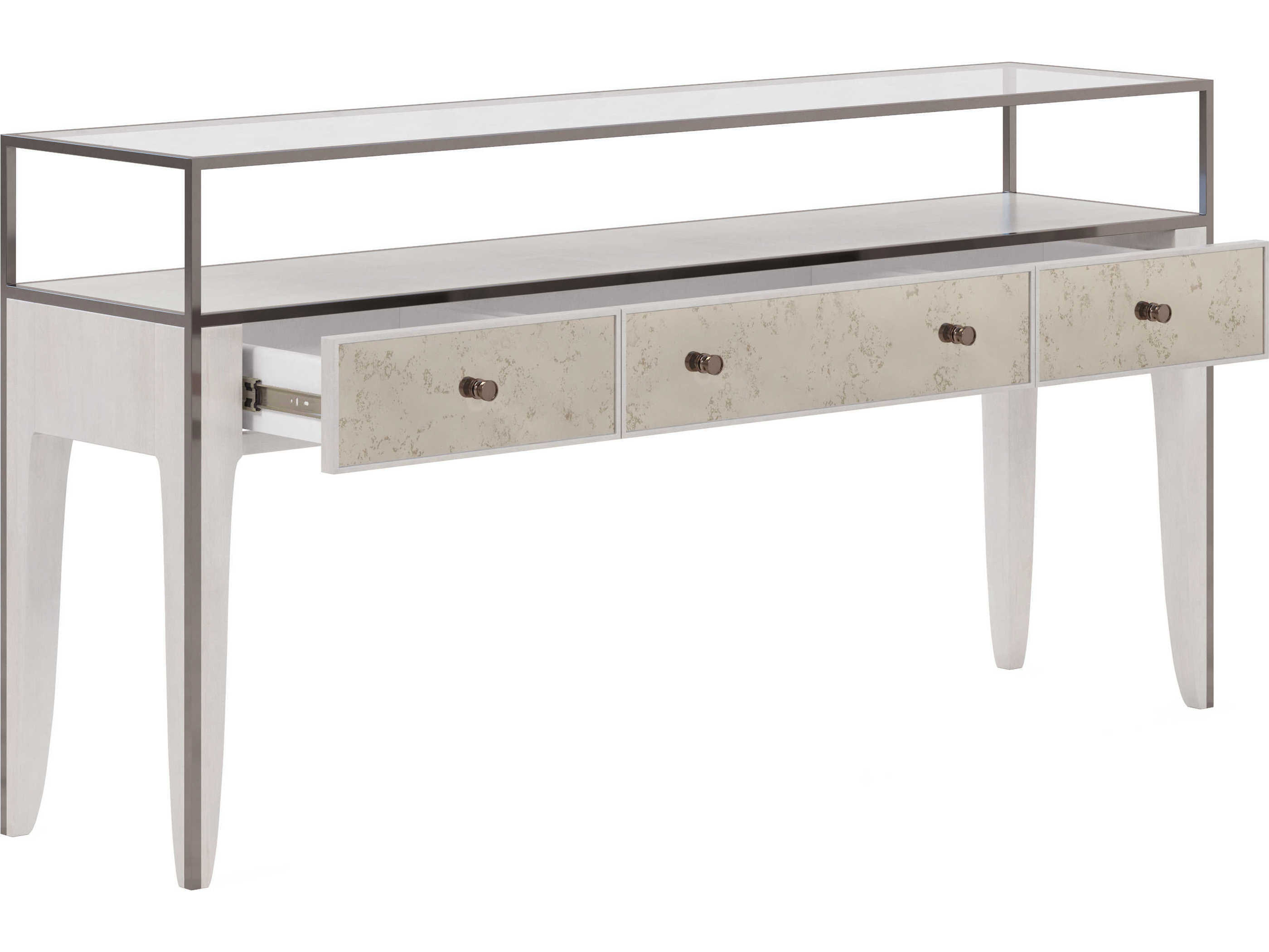 A.R.T. Furniture Mezzanine Rectangular Glass Dove Gray Console Table