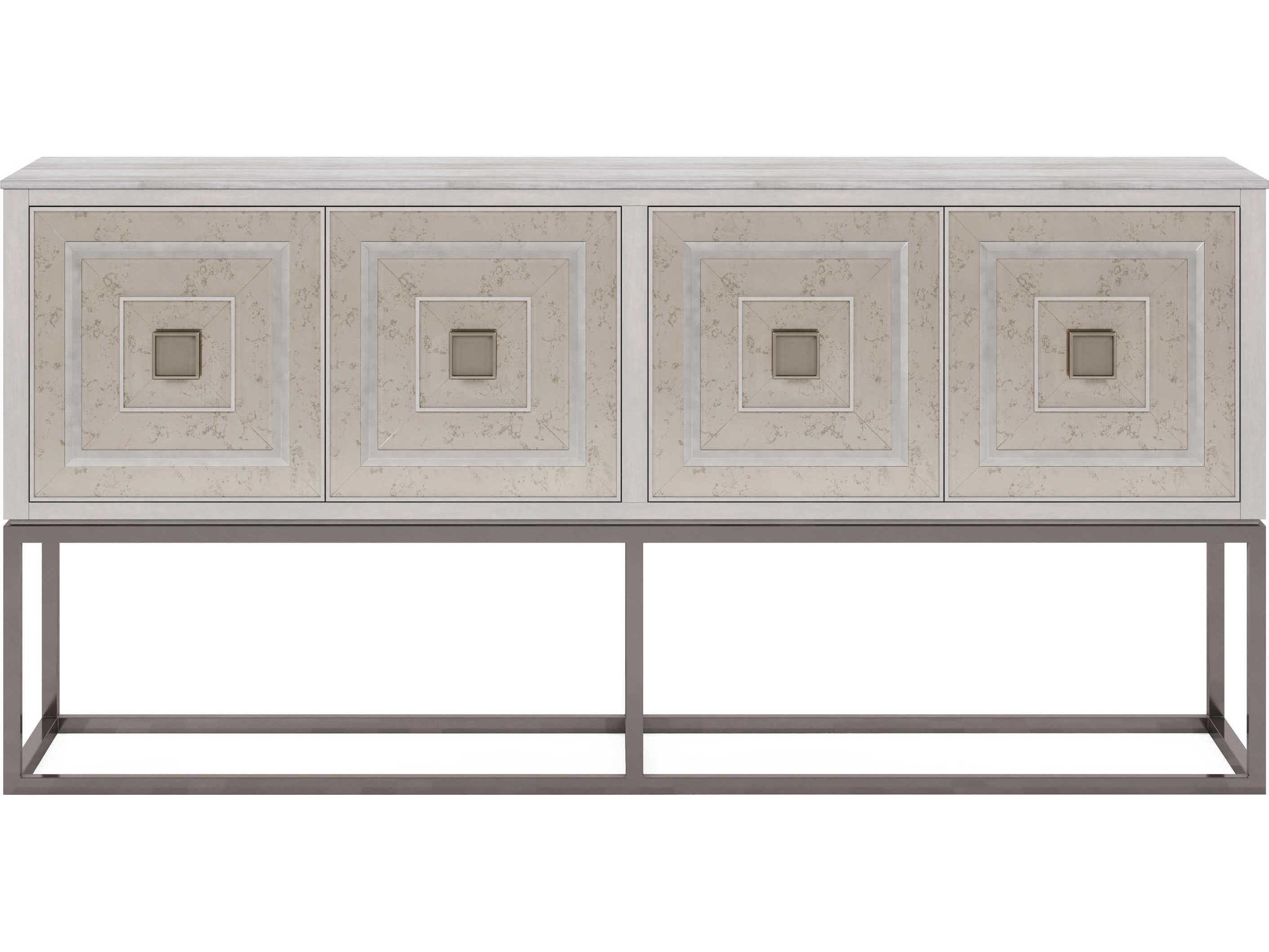 A.R.T. Furniture Mezzanine 74" Poplar Wood Dove Gray Media Console
