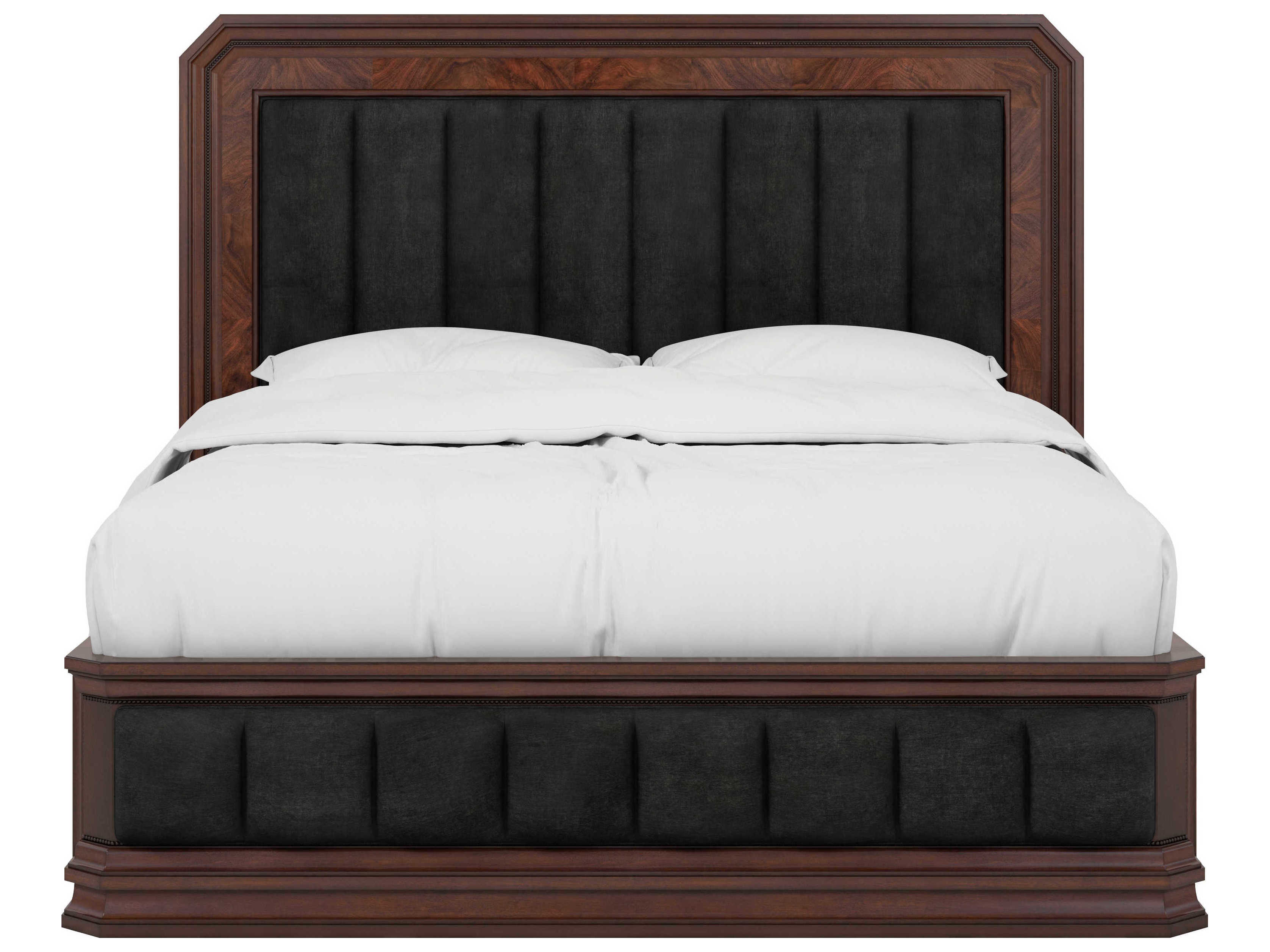 A.R.T. Furniture Revival Napa Mahogany Brown Rubberwood Upholstered Queen Platform Bed