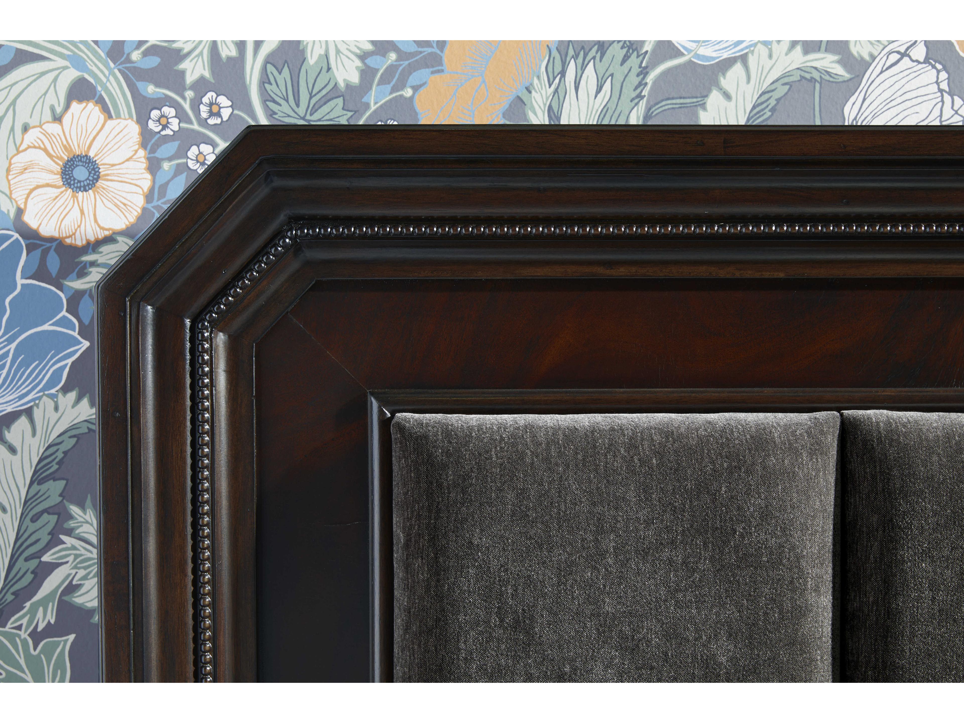 A.R.T. Furniture Revival Napa Mahogany Brown Rubberwood Upholstered Queen Platform Bed