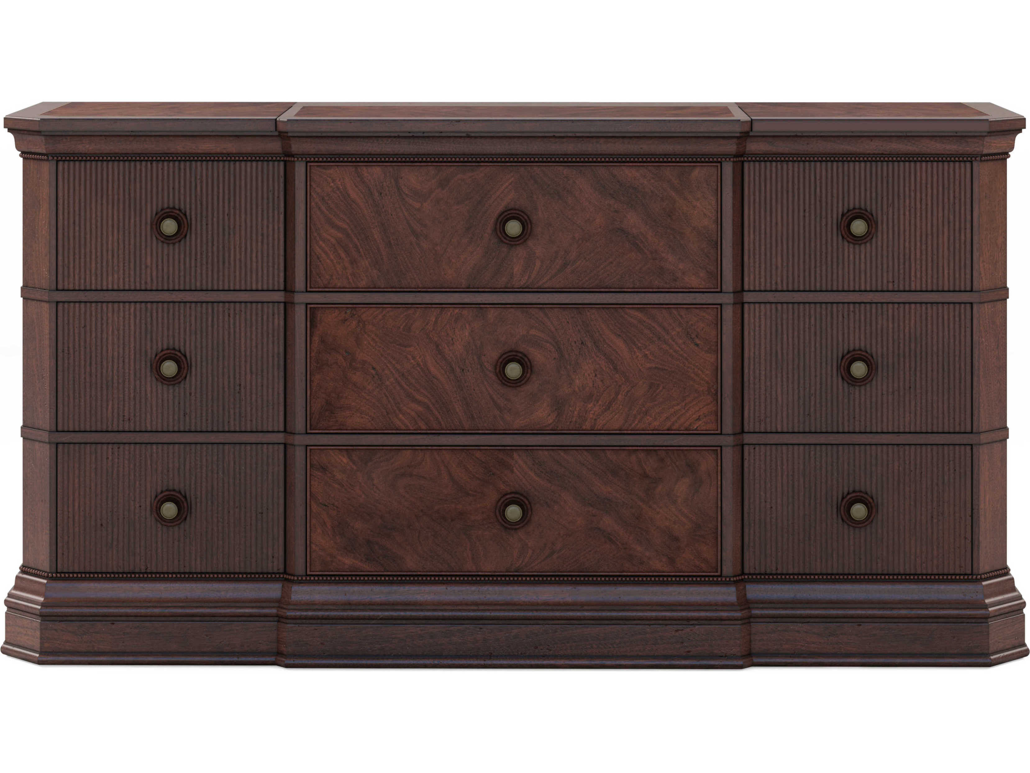 A.R.T. Furniture Revival 9-Drawers Brown Rubberwood Triple Dresser