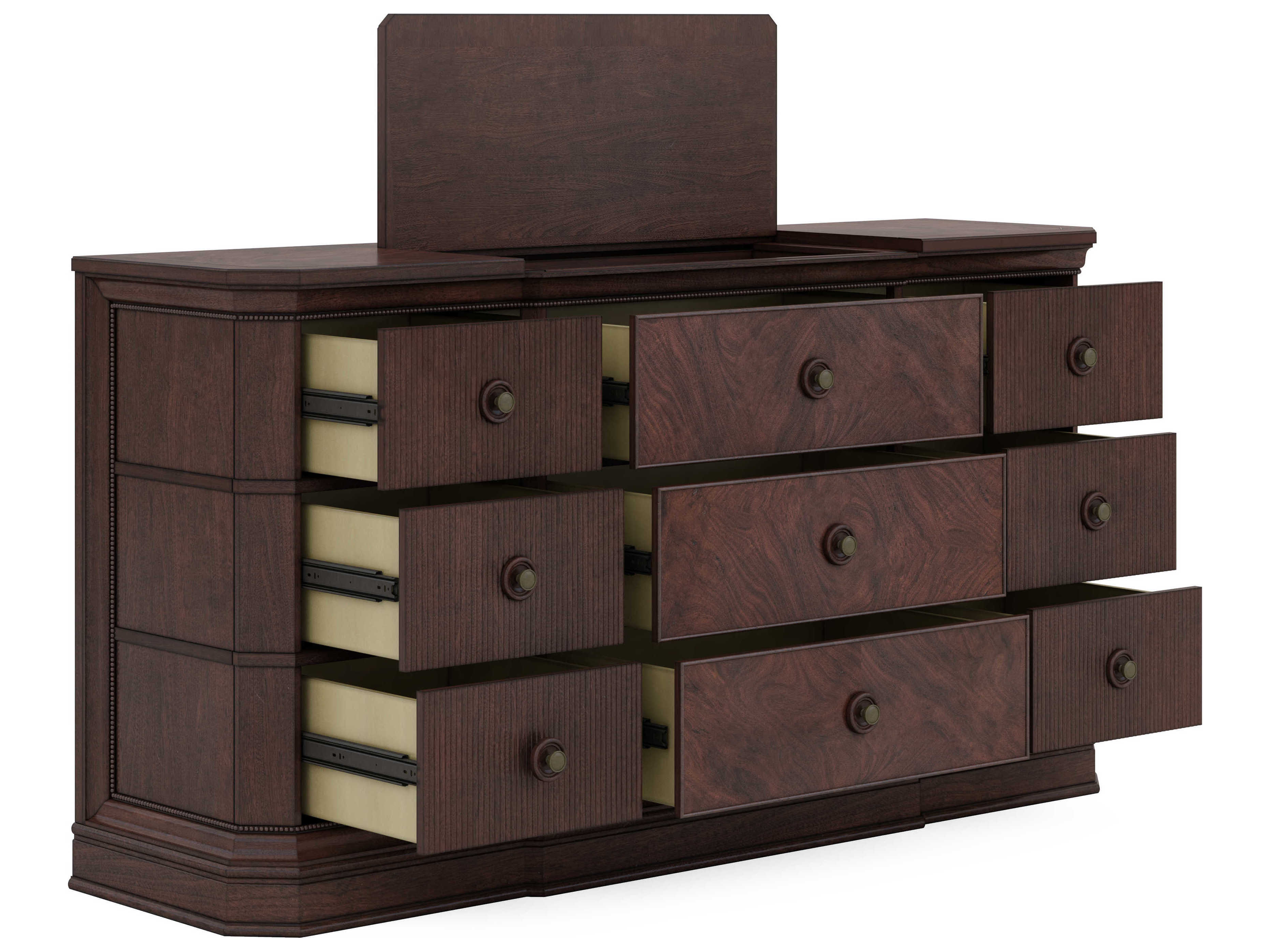 A.R.T. Furniture Revival 9-Drawers Brown Rubberwood Triple Dresser