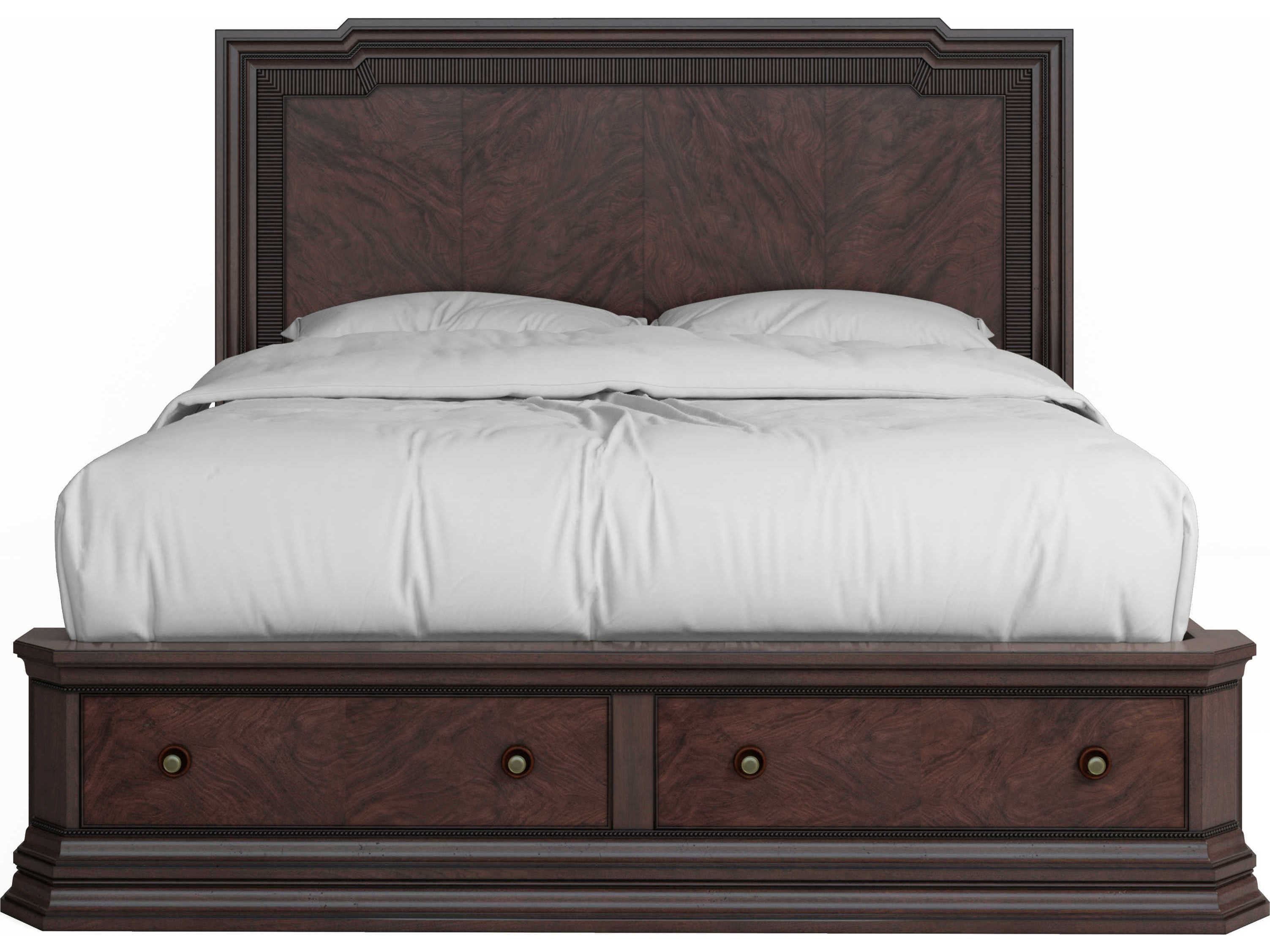 A.R.T. Furniture Revival Napa Mahogany Brown Rubberwood Wood King Panel Bed