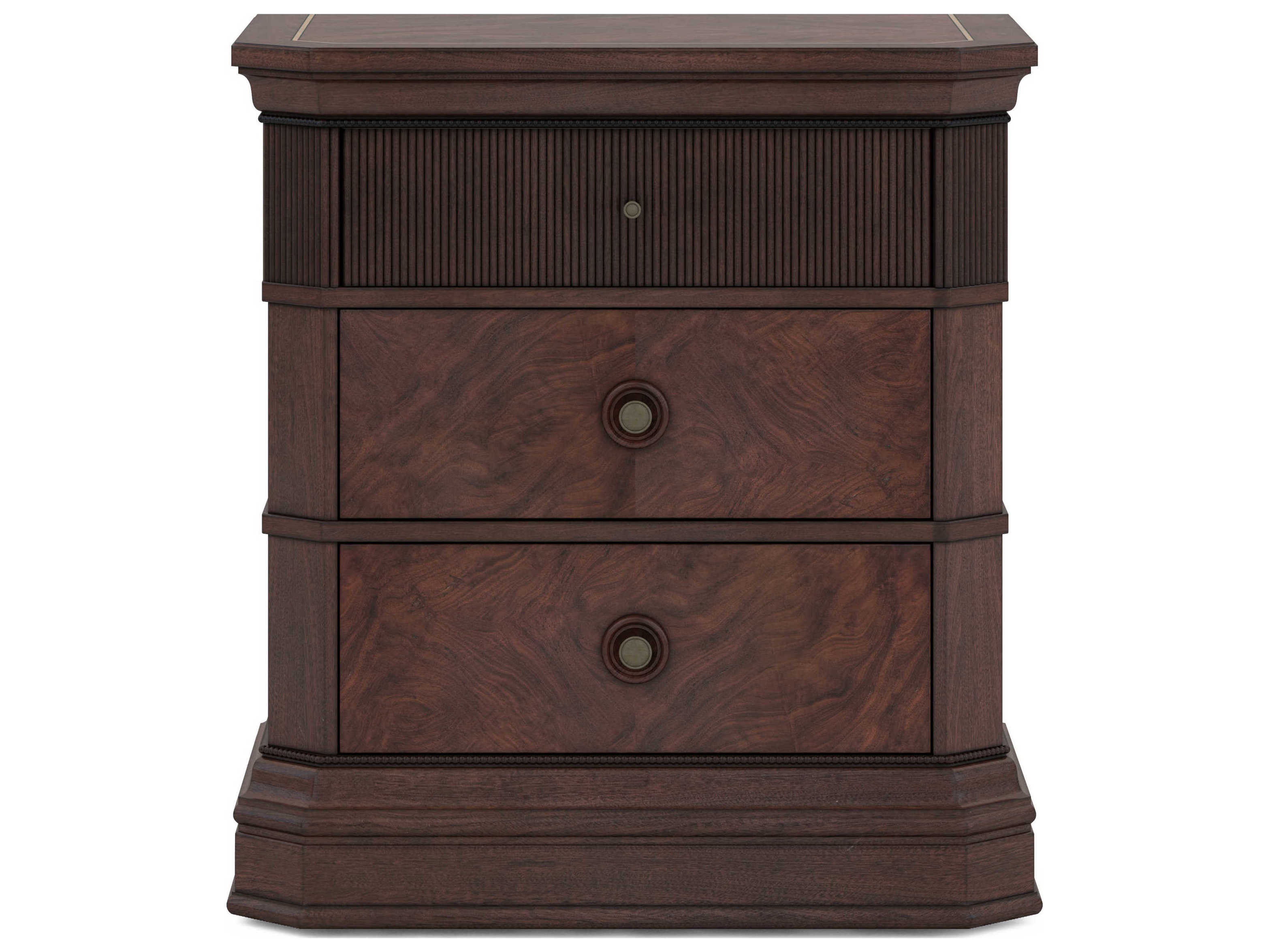 A.R.T. Furniture Revival 3-Drawers Brown Rubberwood Nightstand