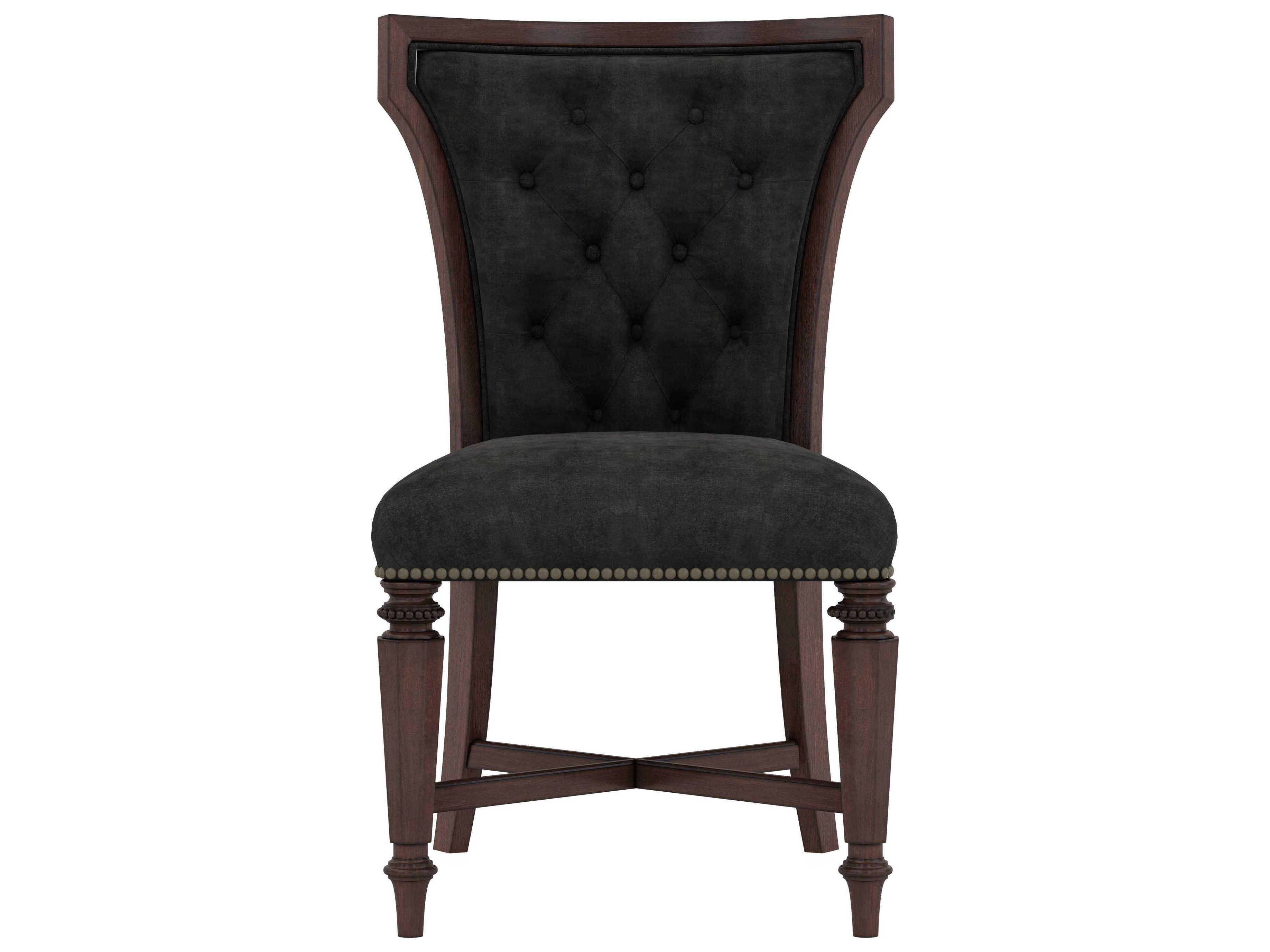 A.R.T. Furniture Revival Rubberwood Black Upholstered Side Dining Chair Set of 2