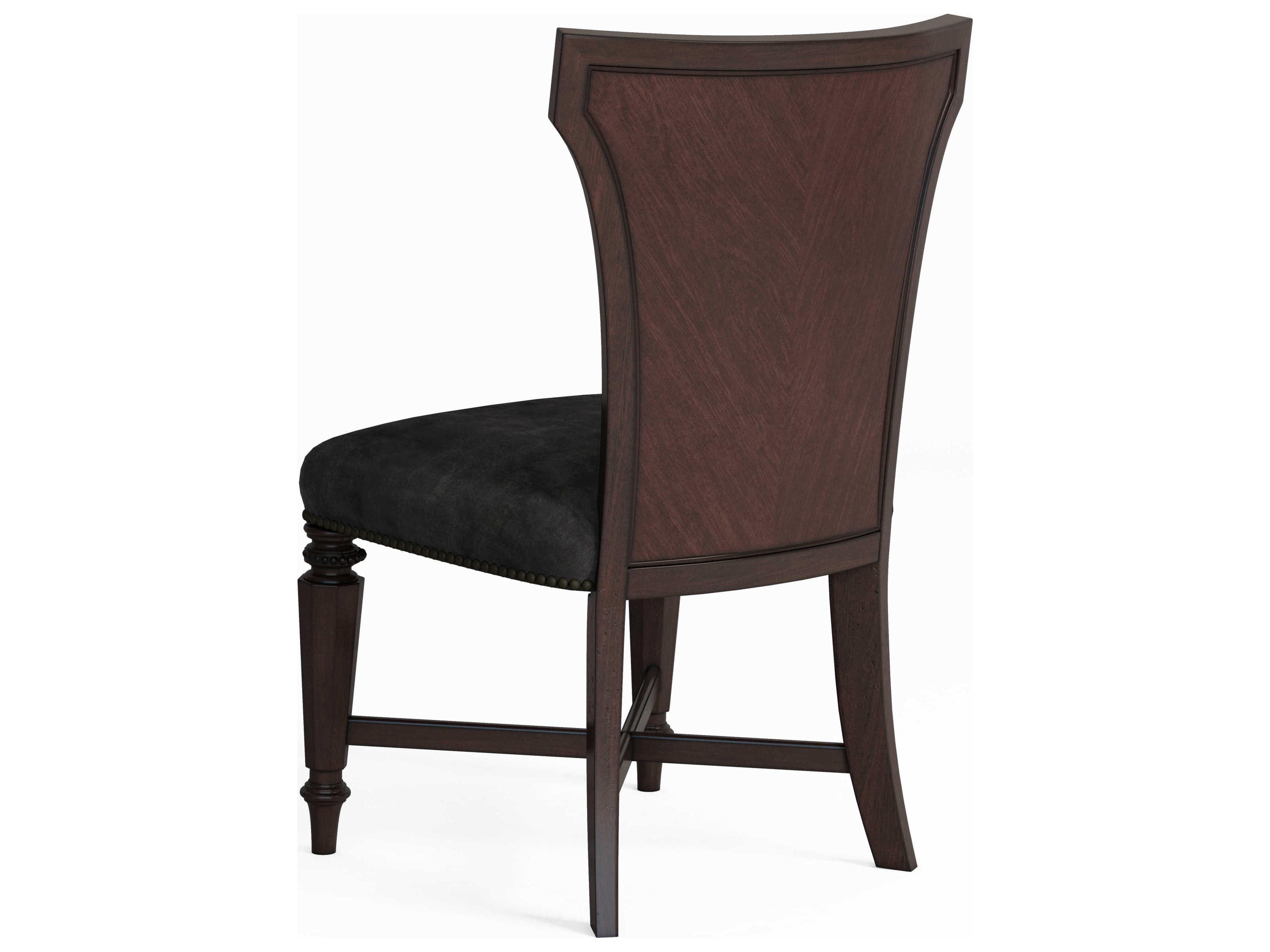 A.R.T. Furniture Revival Rubberwood Black Upholstered Side Dining Chair Set of 2