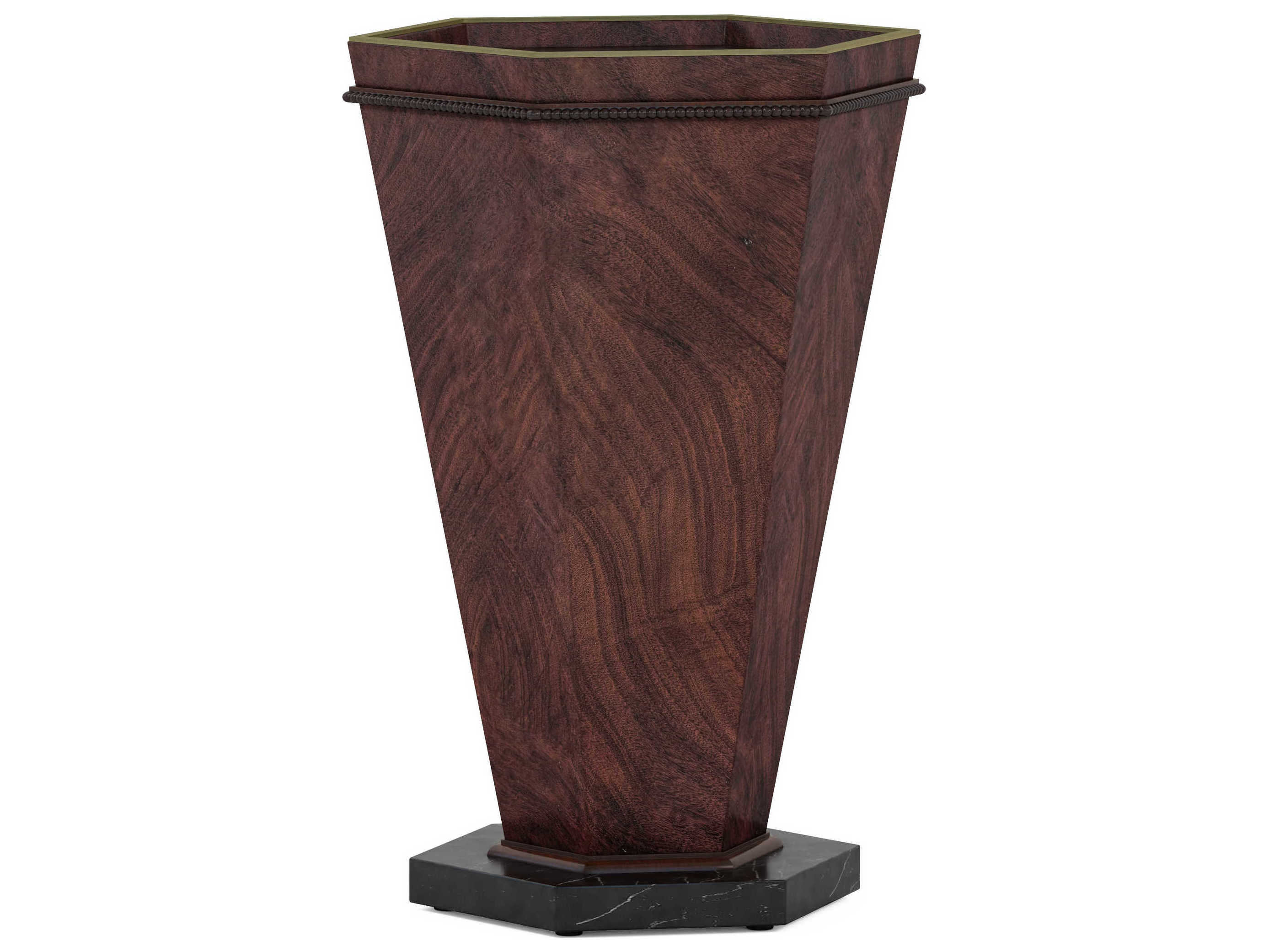 A.R.T. Furniture Revival Hexagon Marble Napa Mahogany End Table