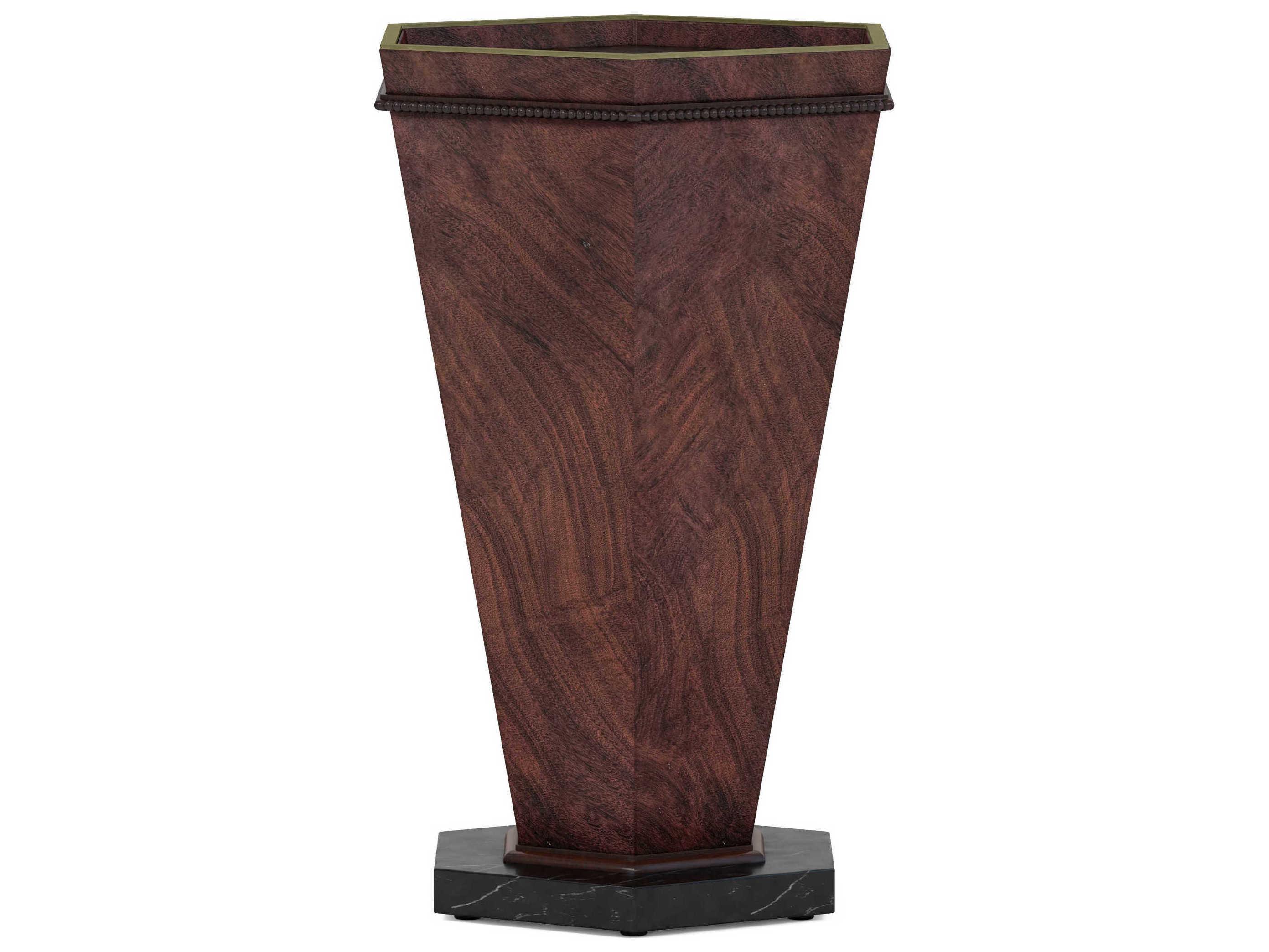 A.R.T. Furniture Revival Hexagon Marble Napa Mahogany End Table