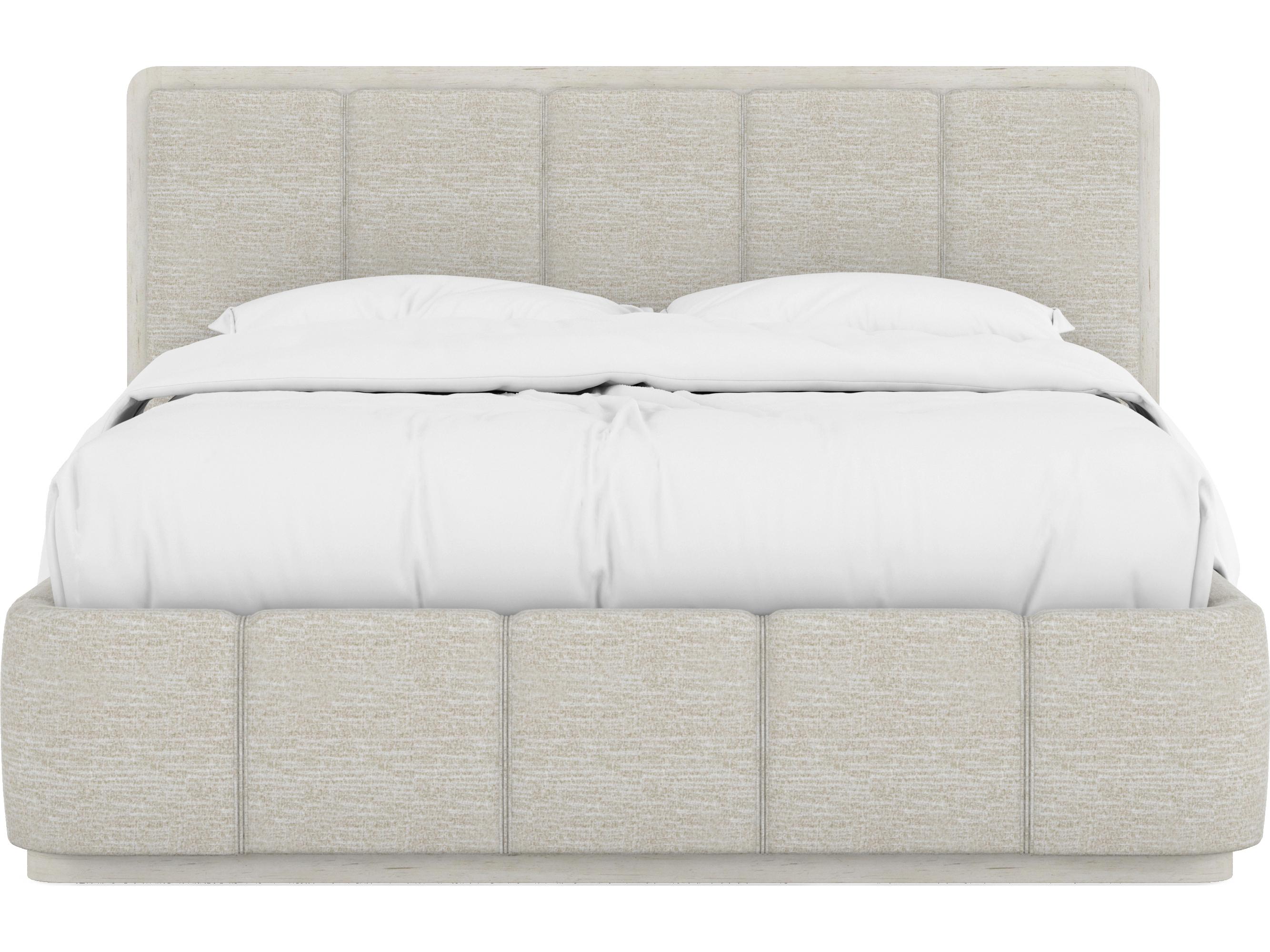 A.R.T. Furniture Ashlar Bisque White Parrawood Upholstered Queen Panel Bed