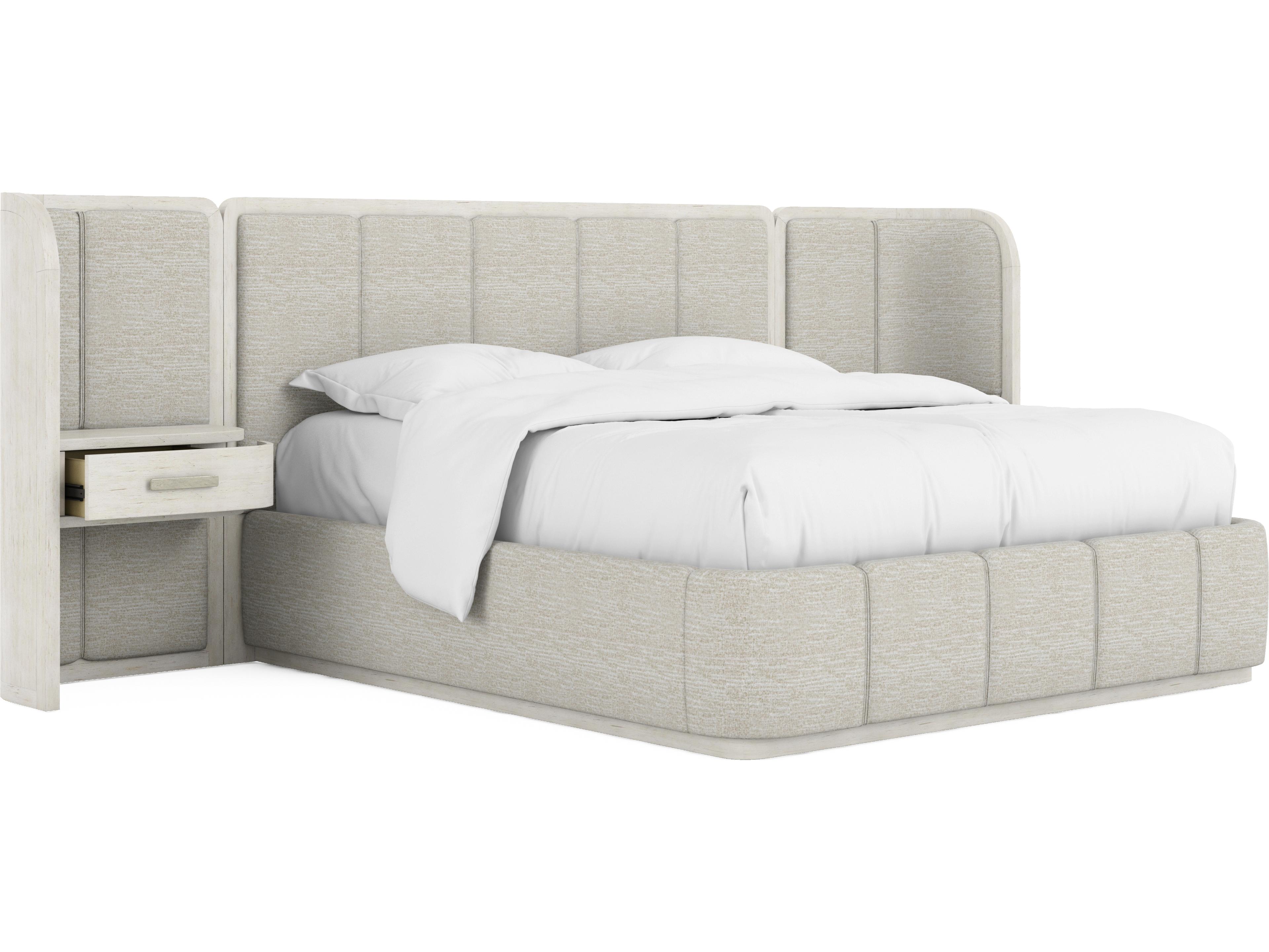 A.R.T. Furniture Ashlar Bisque White Parrawood Upholstered Queen Panel Bed