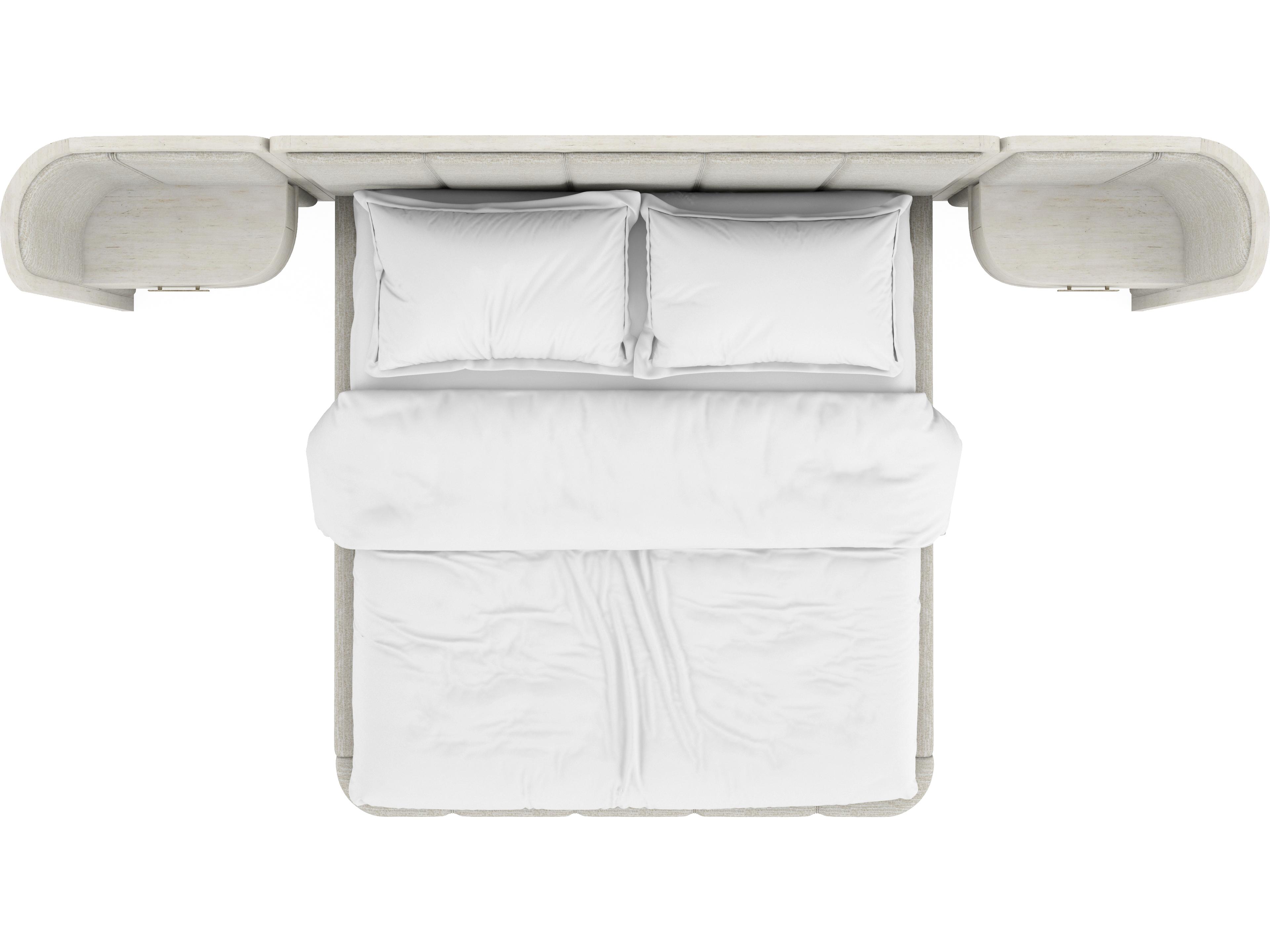 A.R.T. Furniture Ashlar Bisque White Parrawood Upholstered King Panel Bed