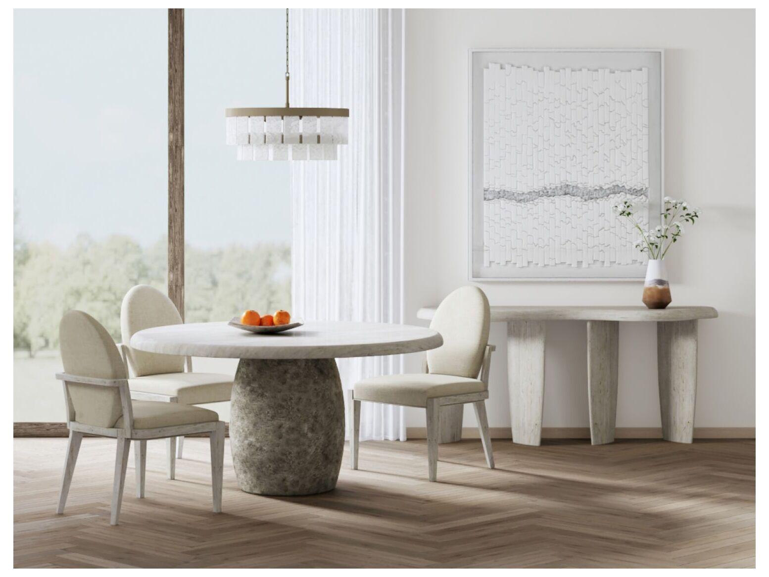 A.R.T. Furniture Ashlar Round Wood Bisque Dining Table