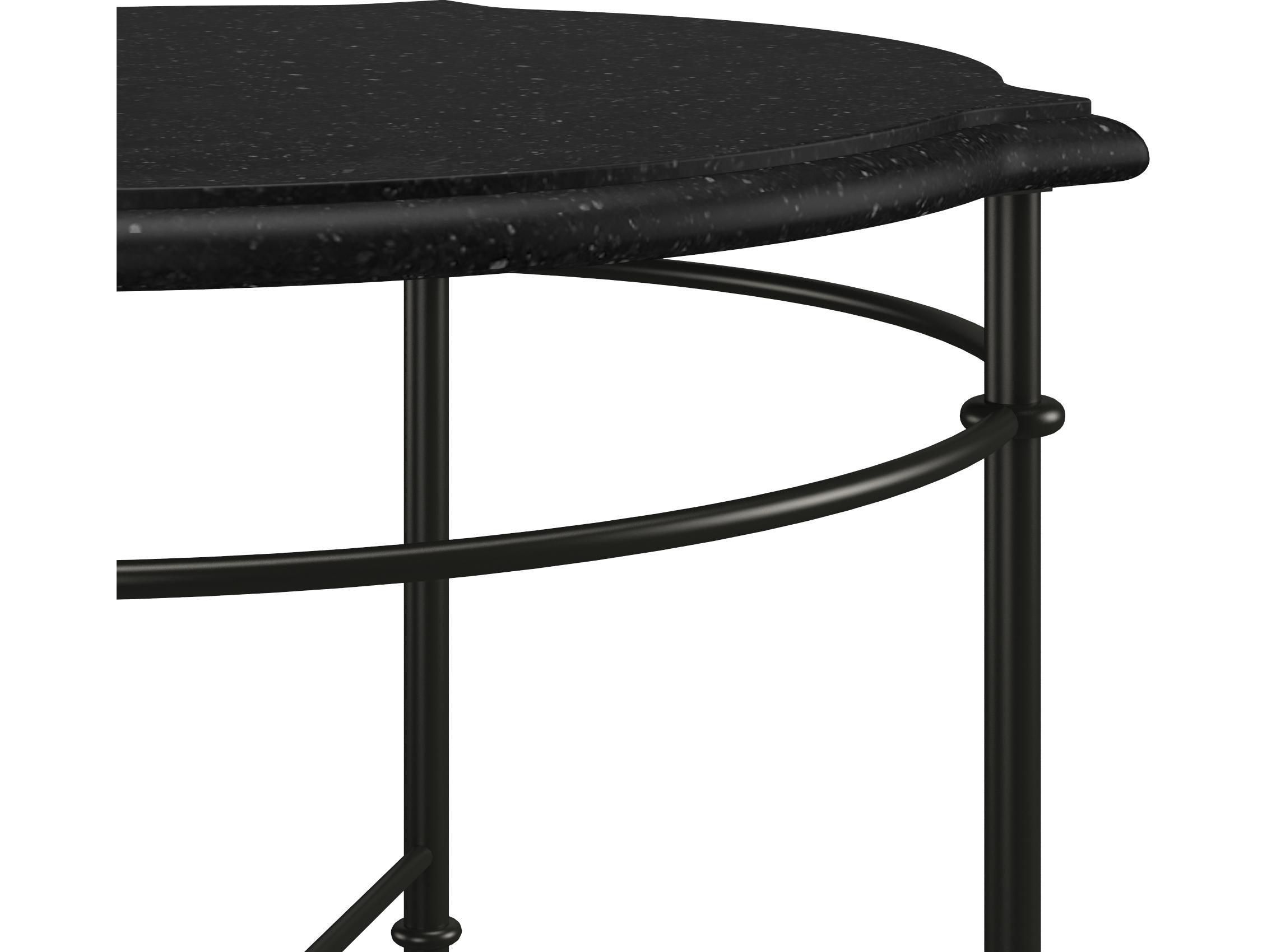 A.R.T. Furniture Atrium Round Granite Black End Table