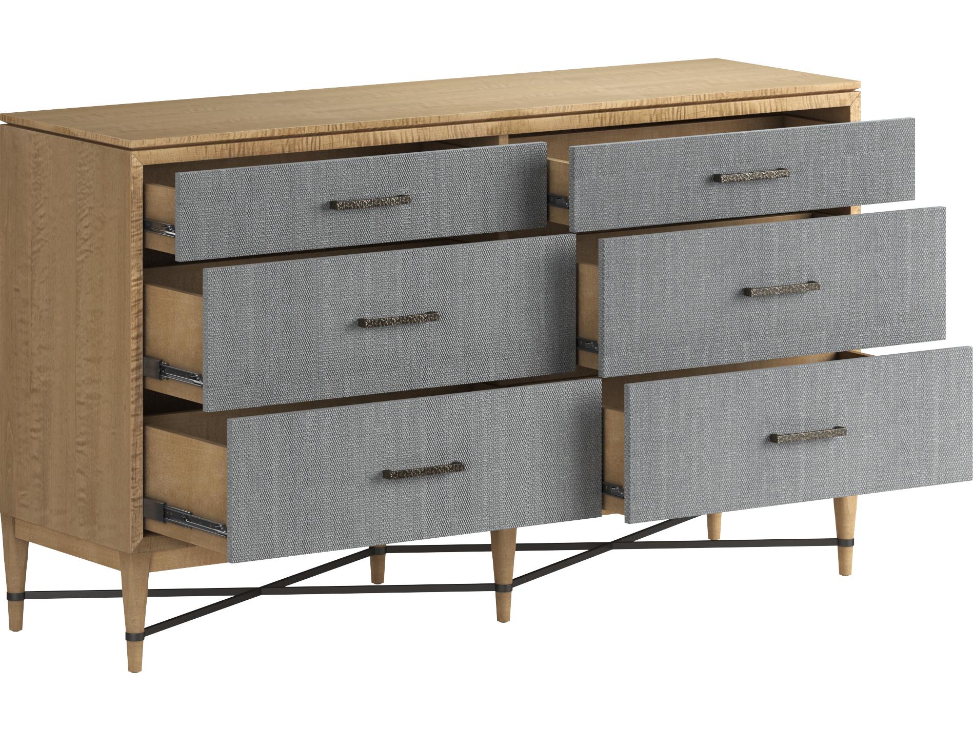 A.R.T. Furniture Loft 6-Drawers Rubberwood Double Dresser