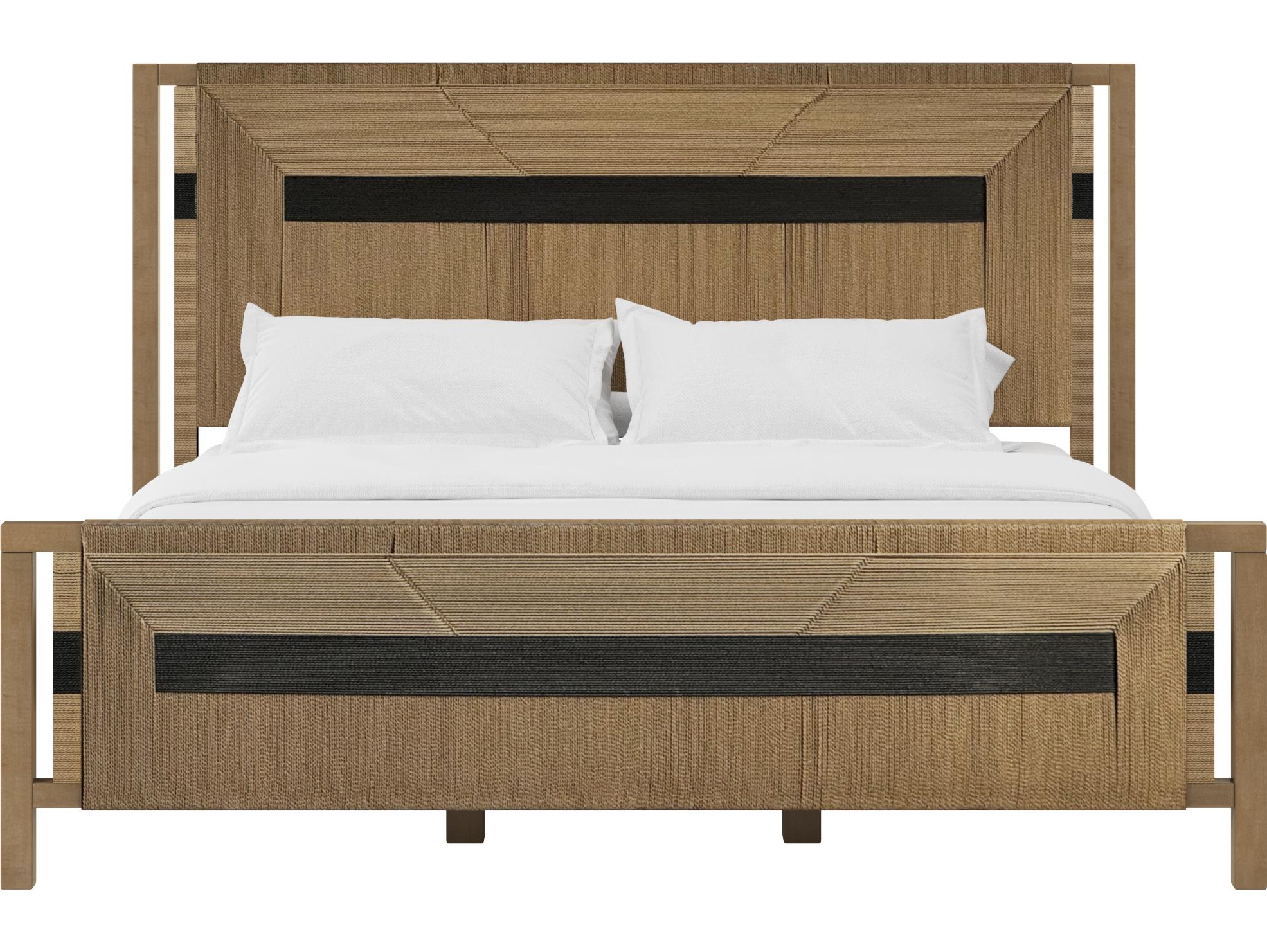 A.R.T. Furniture Loft Brown Natural Woven Rubberwood Wood King Panel Bed