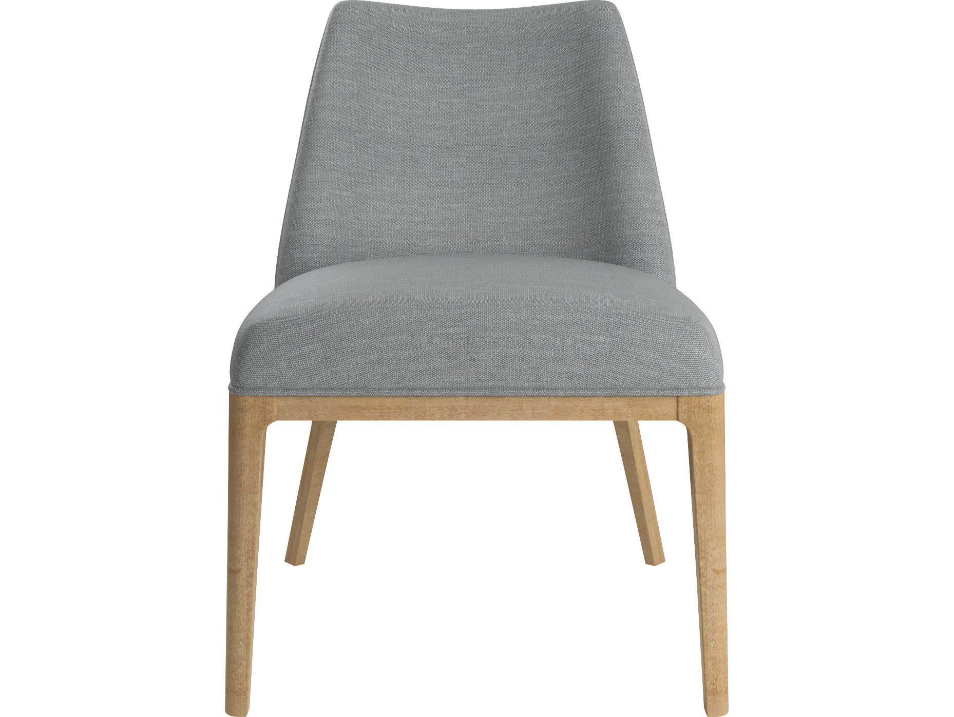 A.R.T. Furniture Loft Rubberwood Gray Upholstered Armless Dining Chair