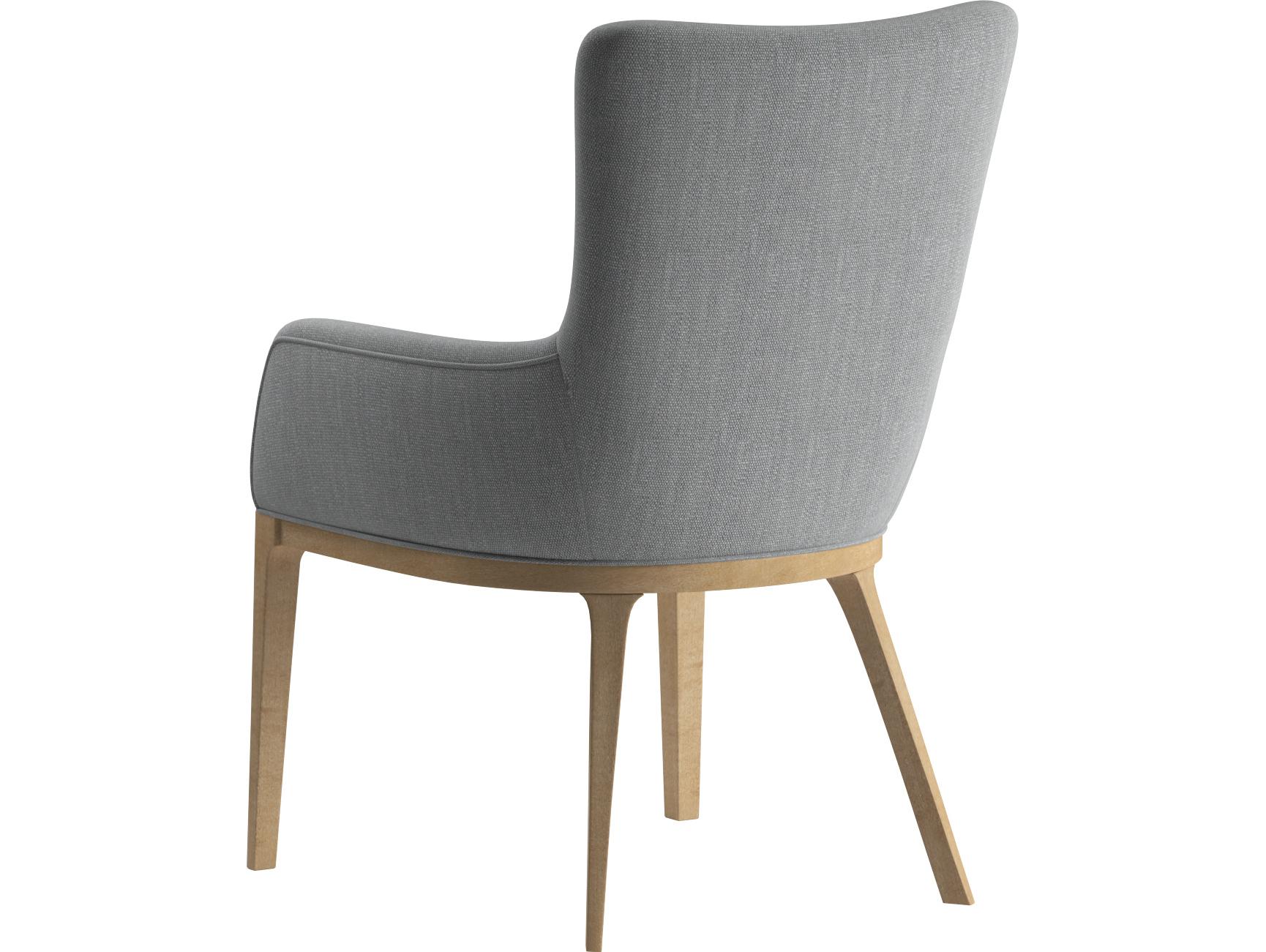 A.R.T. Furniture Loft Rubberwood Gray Upholstered Arm Dining Chair