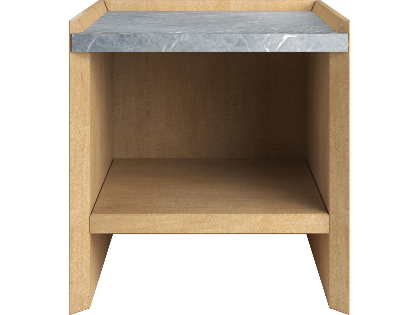 A.R.T. Furniture Loft Square Marble Brown Natural Maple End Table