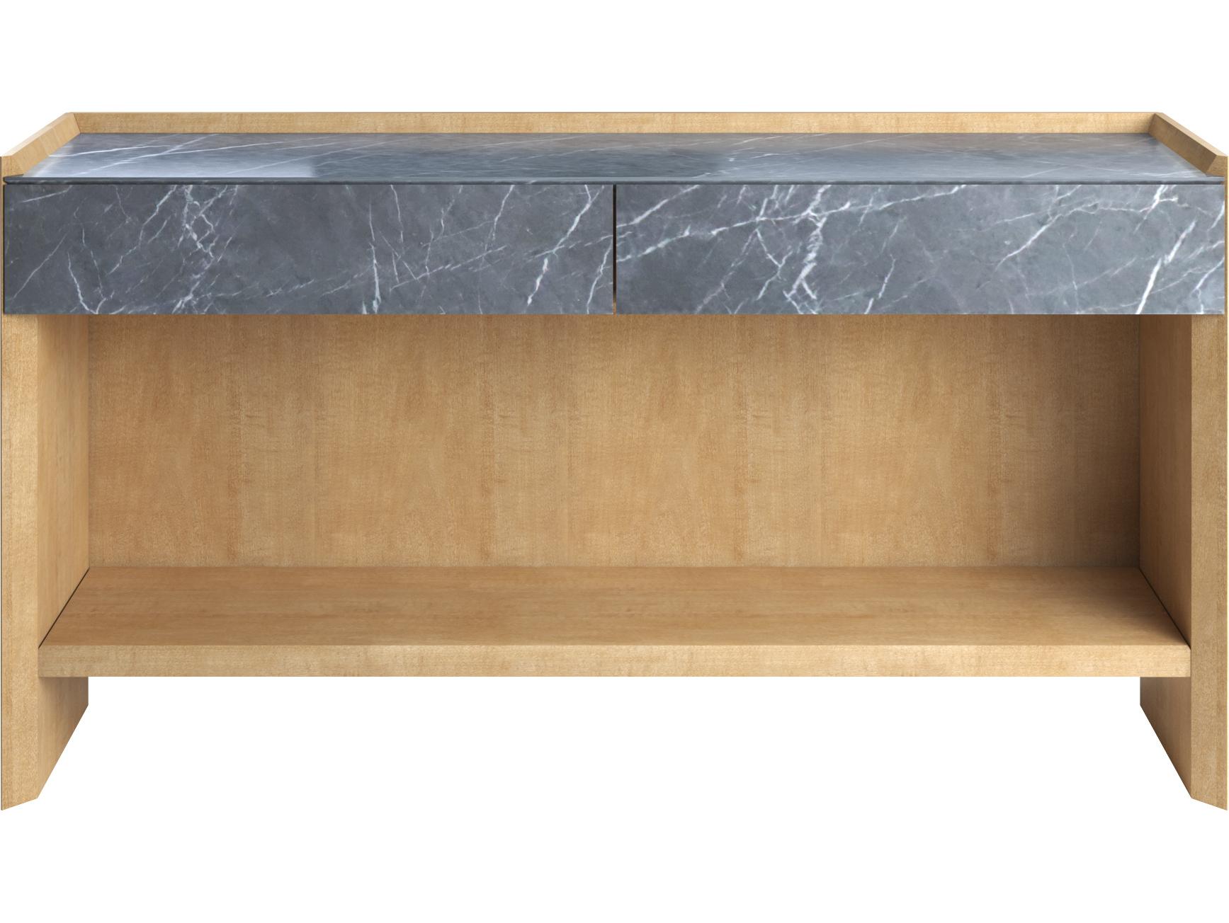 A.R.T. Furniture Loft Rectangular Marble Brown Natural Maple Console Table