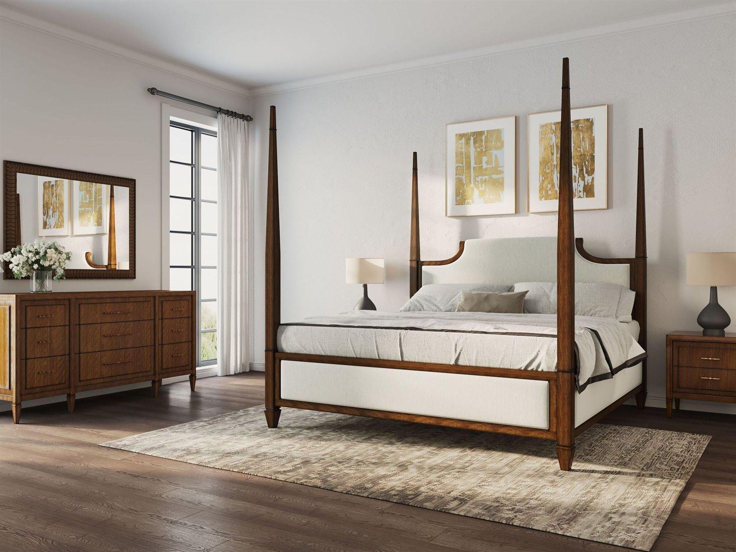 A.R.T. Furniture Eave Brown Parrawood Wood Queen Four Poster Bed