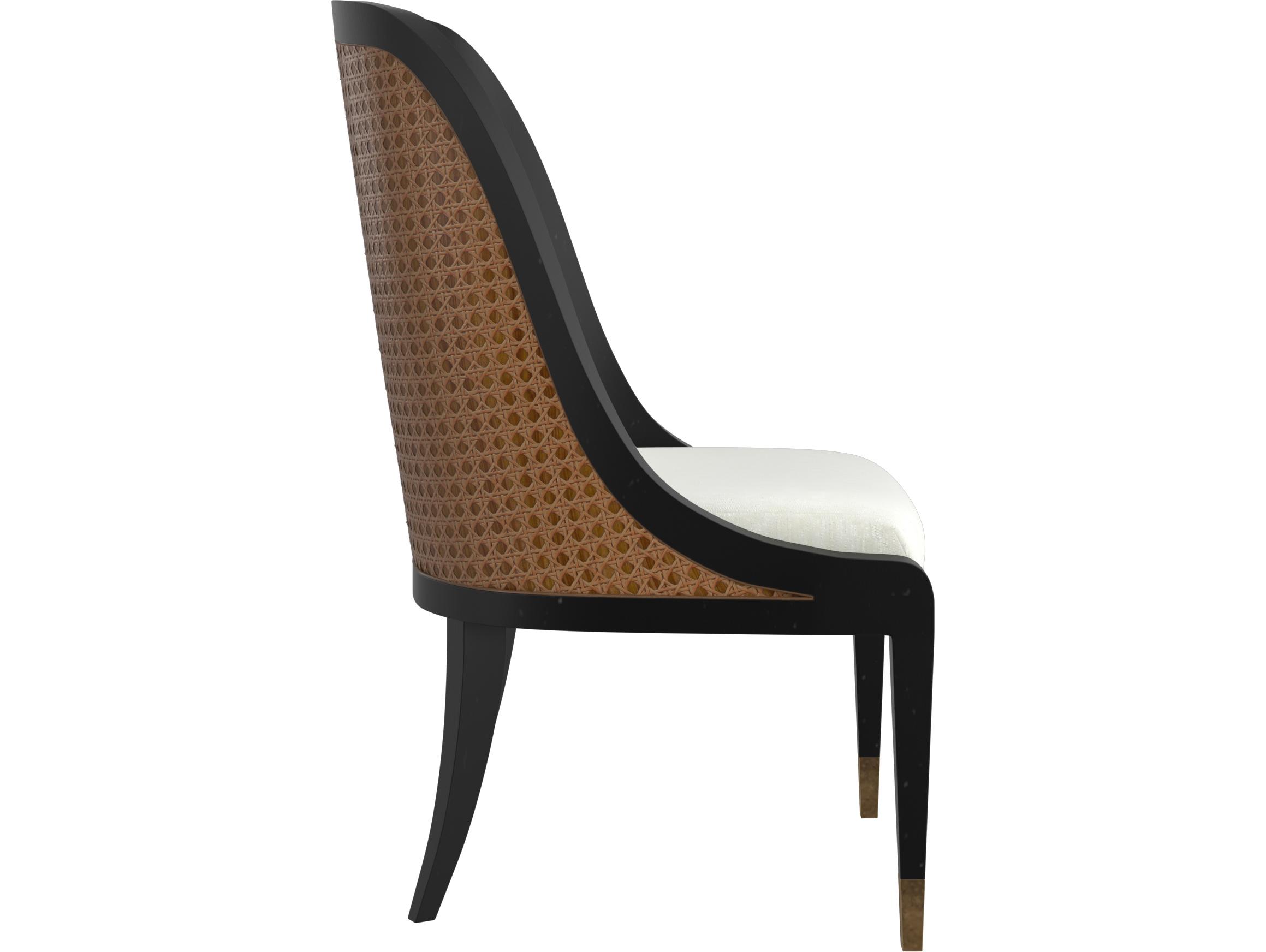 A.R.T. Furniture Eave Poplar Wood White Upholstered Armless Dining Chair