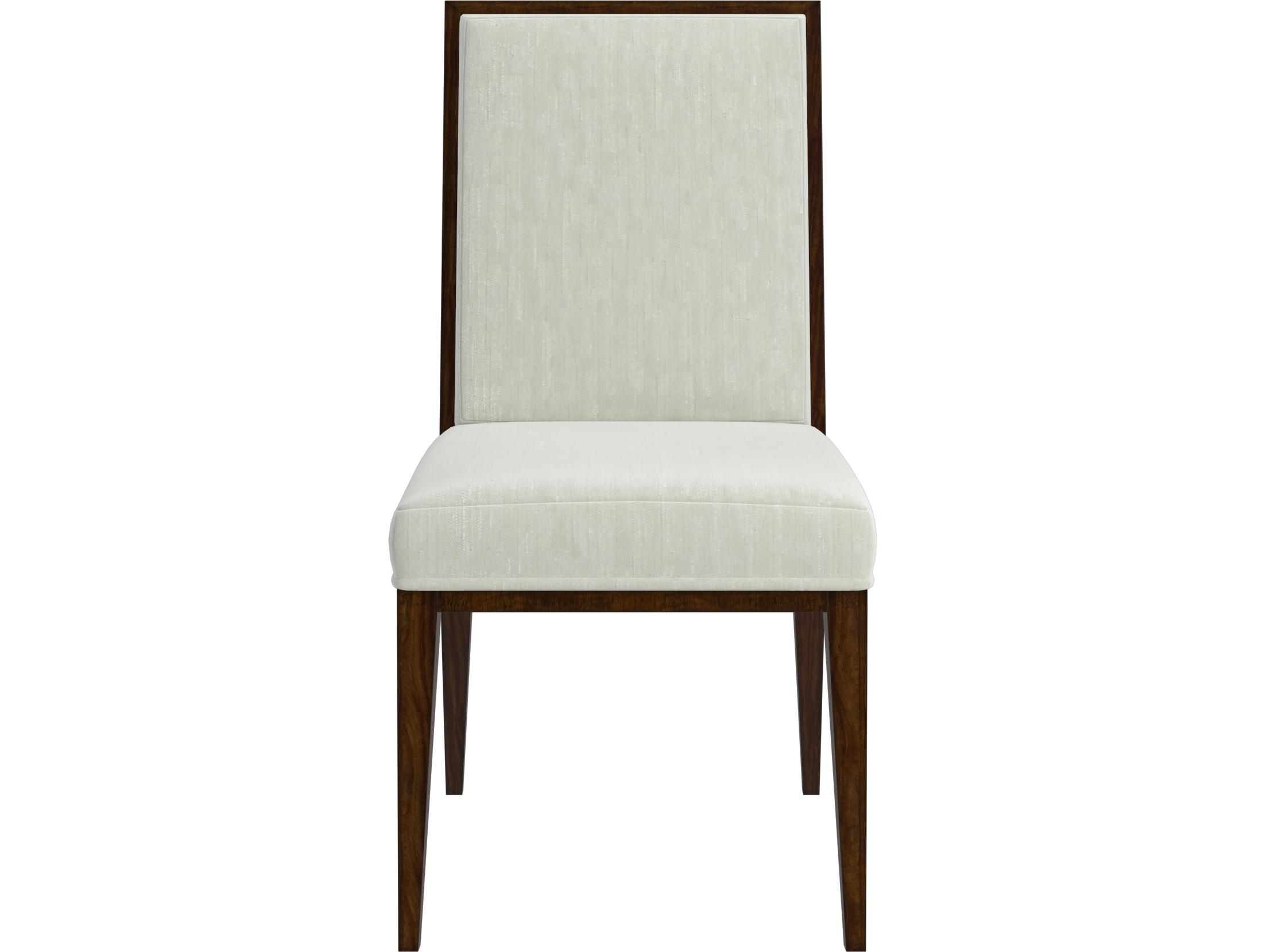 A.R.T. Furniture Eave Poplar Wood White Upholstered Armless Dining Chair
