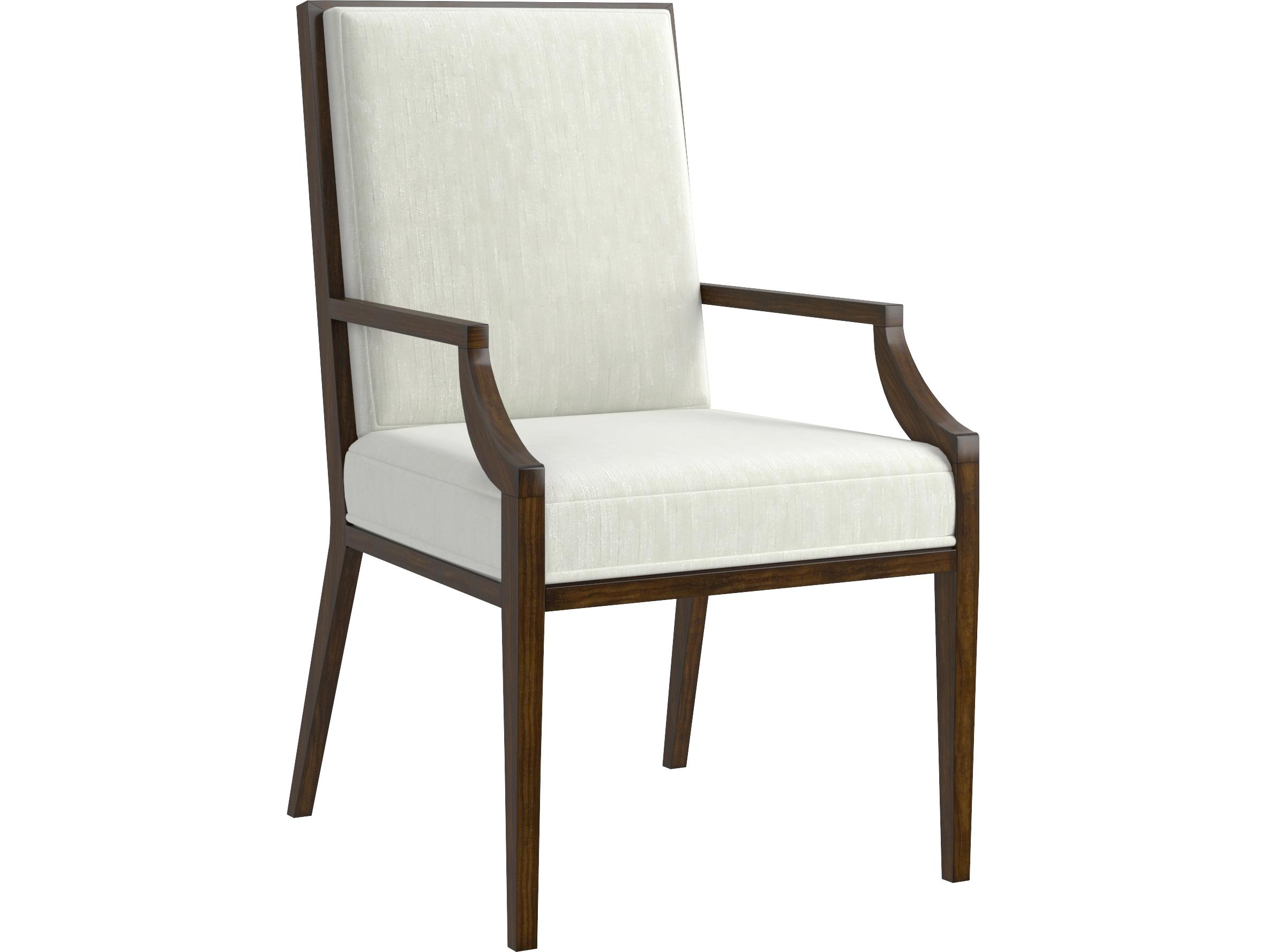 A.R.T. Furniture Eave Parrawood White Upholstered Arm Dining Chair