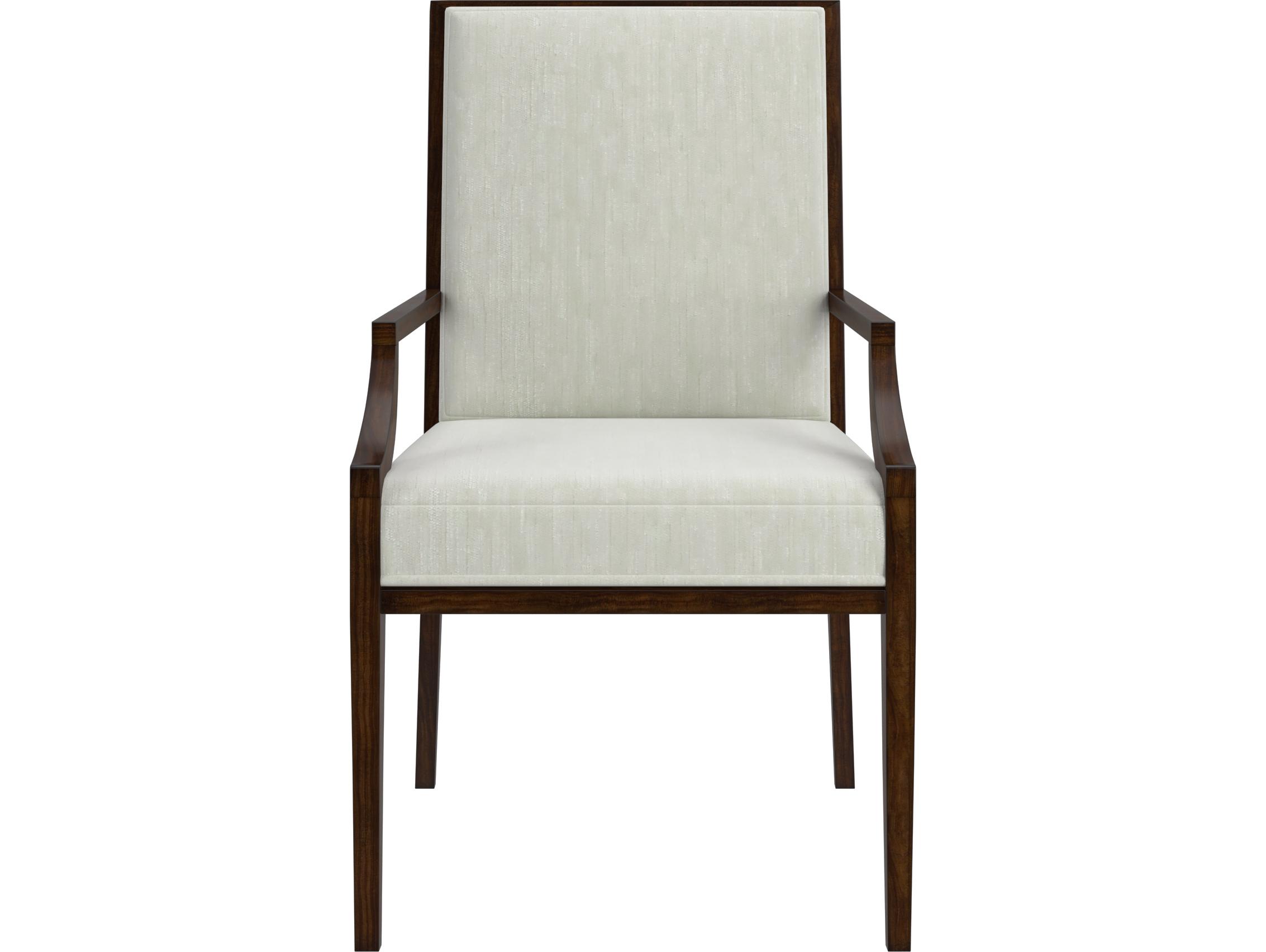 A.R.T. Furniture Eave Parrawood White Upholstered Arm Dining Chair