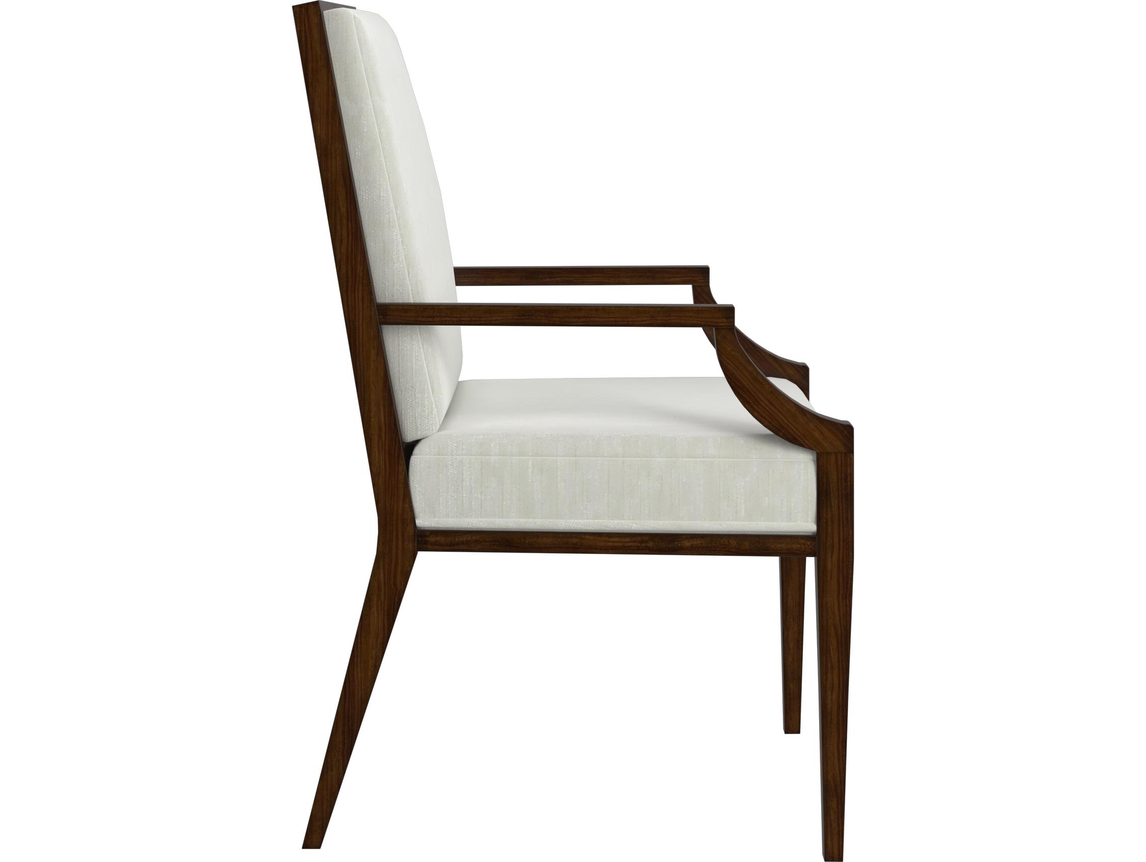 A.R.T. Furniture Eave Parrawood White Upholstered Arm Dining Chair