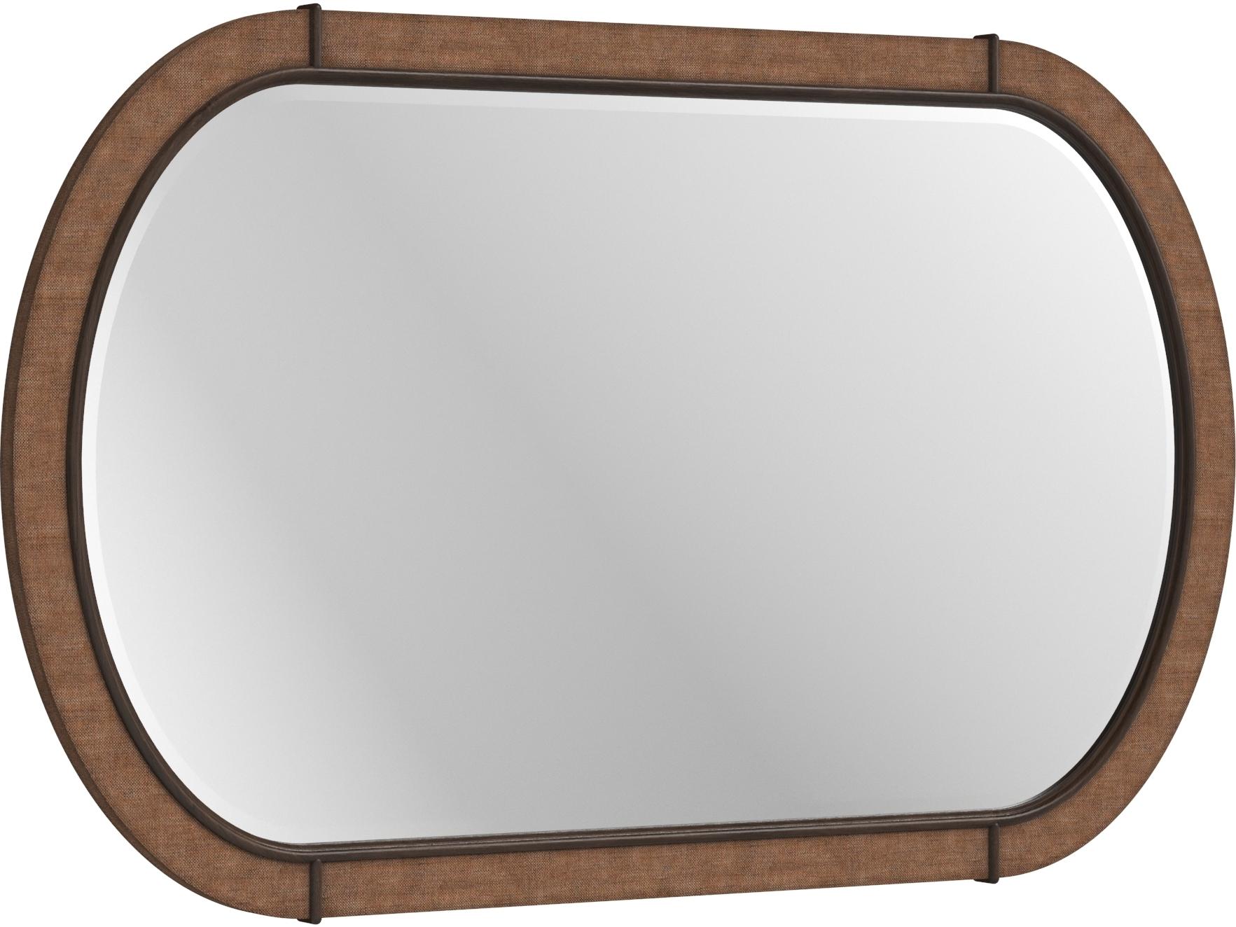 A.R.T. Furniture Verge Brown Handcrated Walnut Wall Mirror Oval