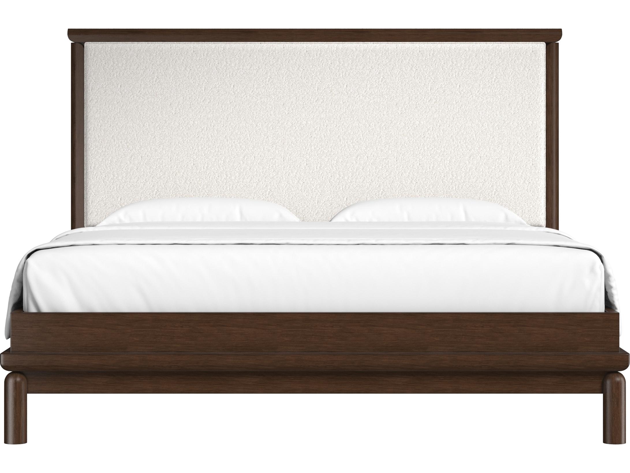 A.R.T. Furniture Verge Brown Handcrated Walnut Poplar Wood Upholstered King Platform Bed