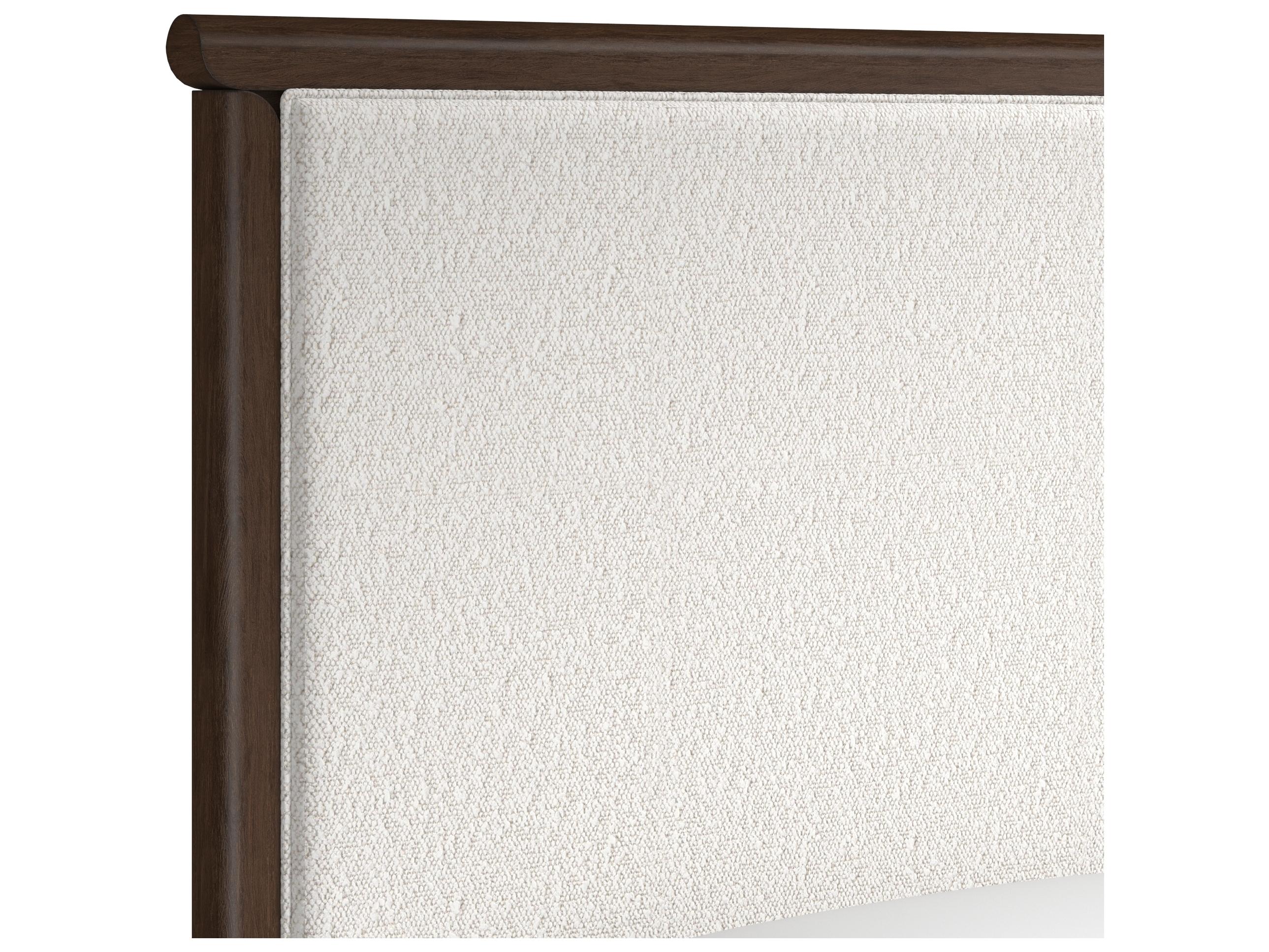 A.R.T. Furniture Verge Brown Handcrated Walnut Poplar Wood Upholstered King Platform Bed