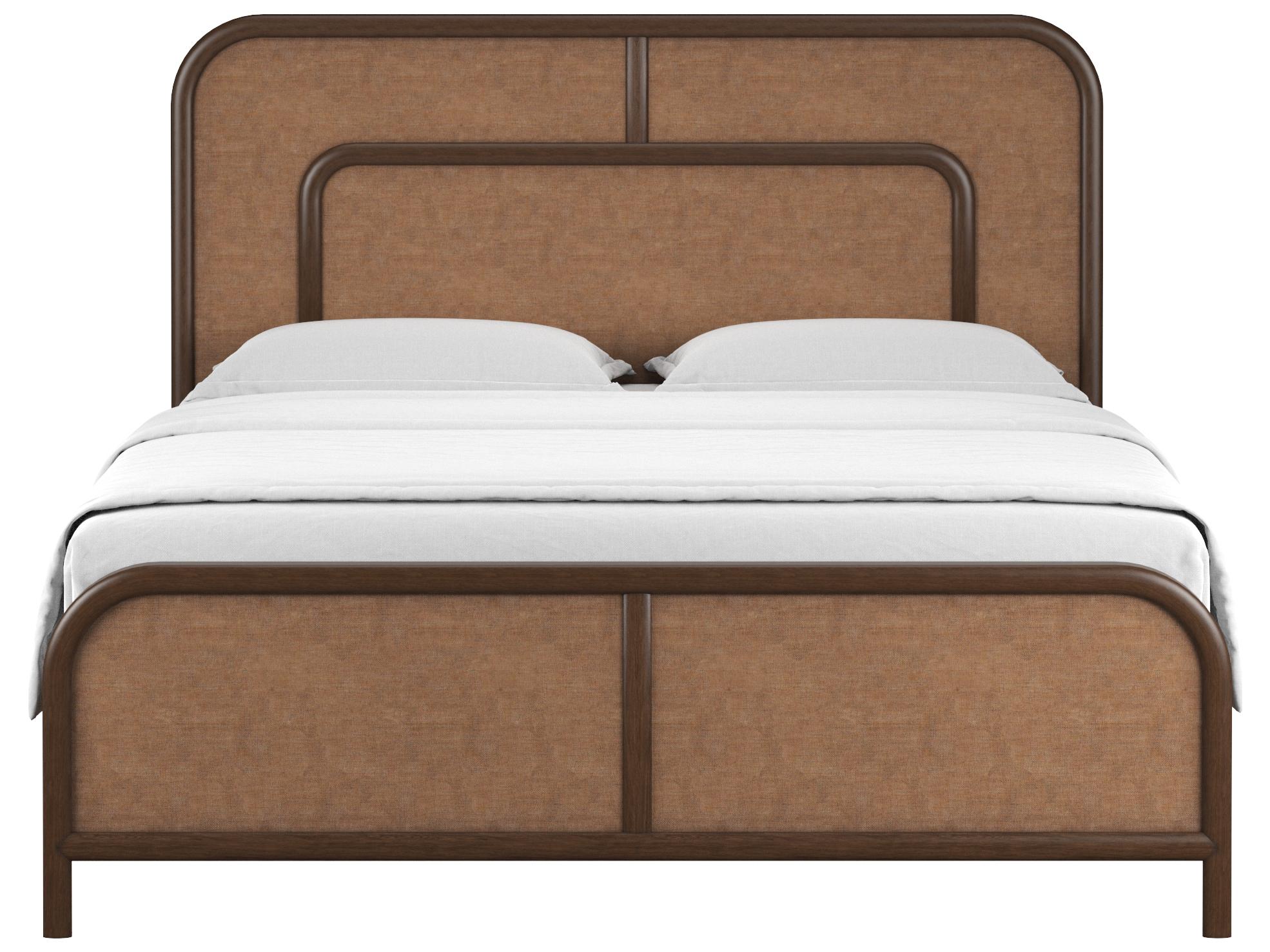 A.R.T. Furniture Verge Brown Handcrated Walnut Poplar Wood King Panel Bed