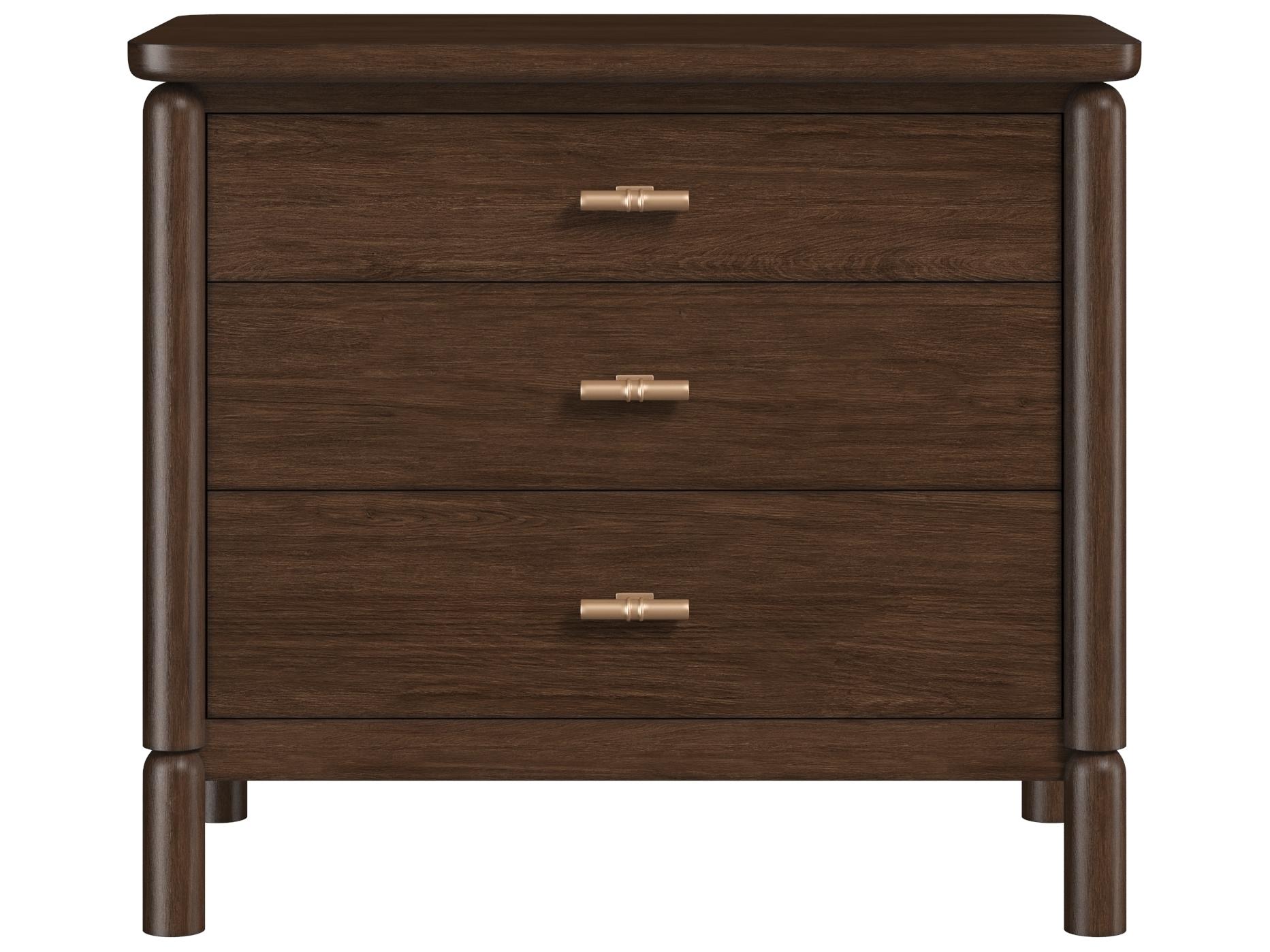 A.R.T. Furniture Verge 3-Drawers Walnut Wood Nightstand