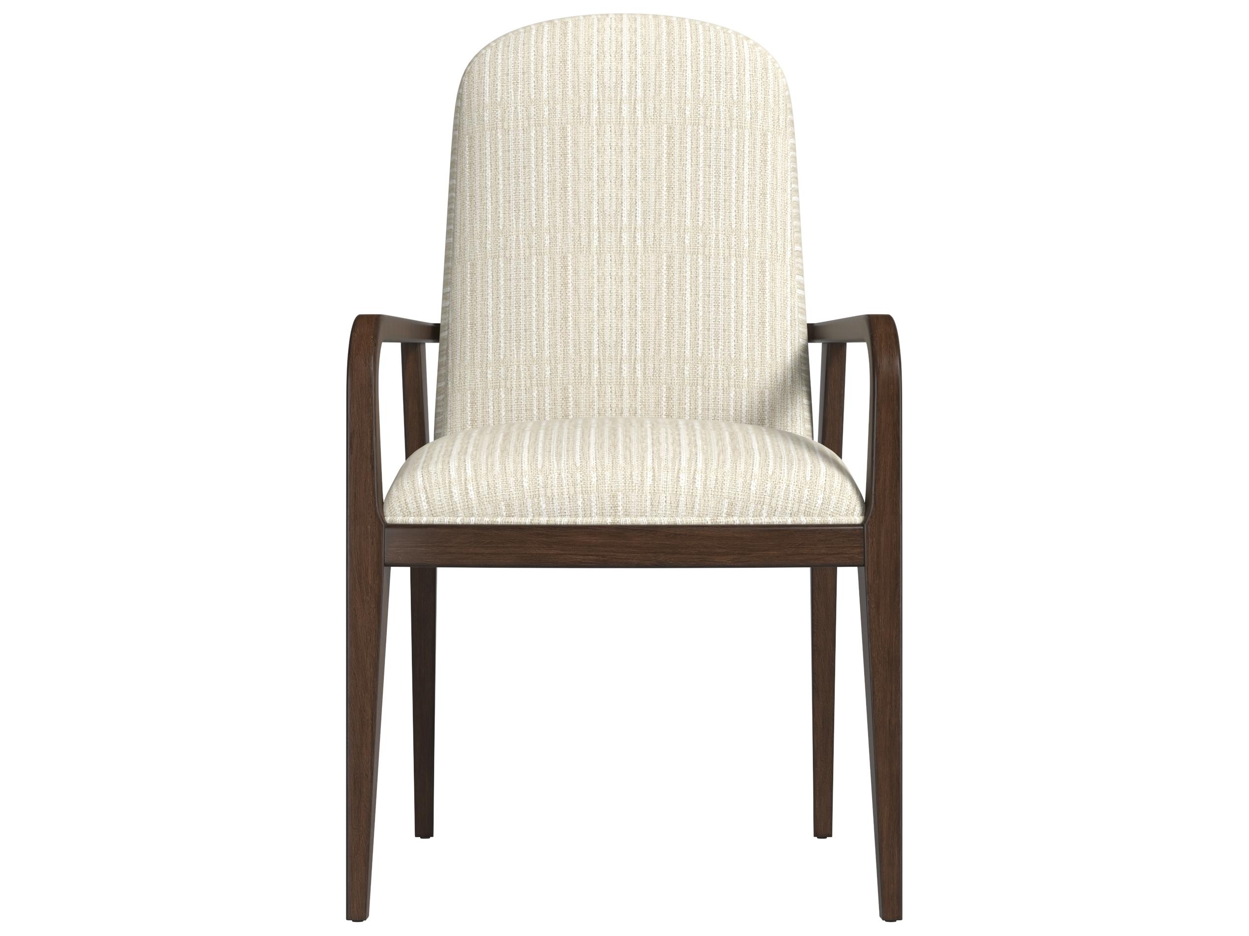 A.R.T. Furniture Verge Walnut Wood Brown Upholstered Arm Dining Chair