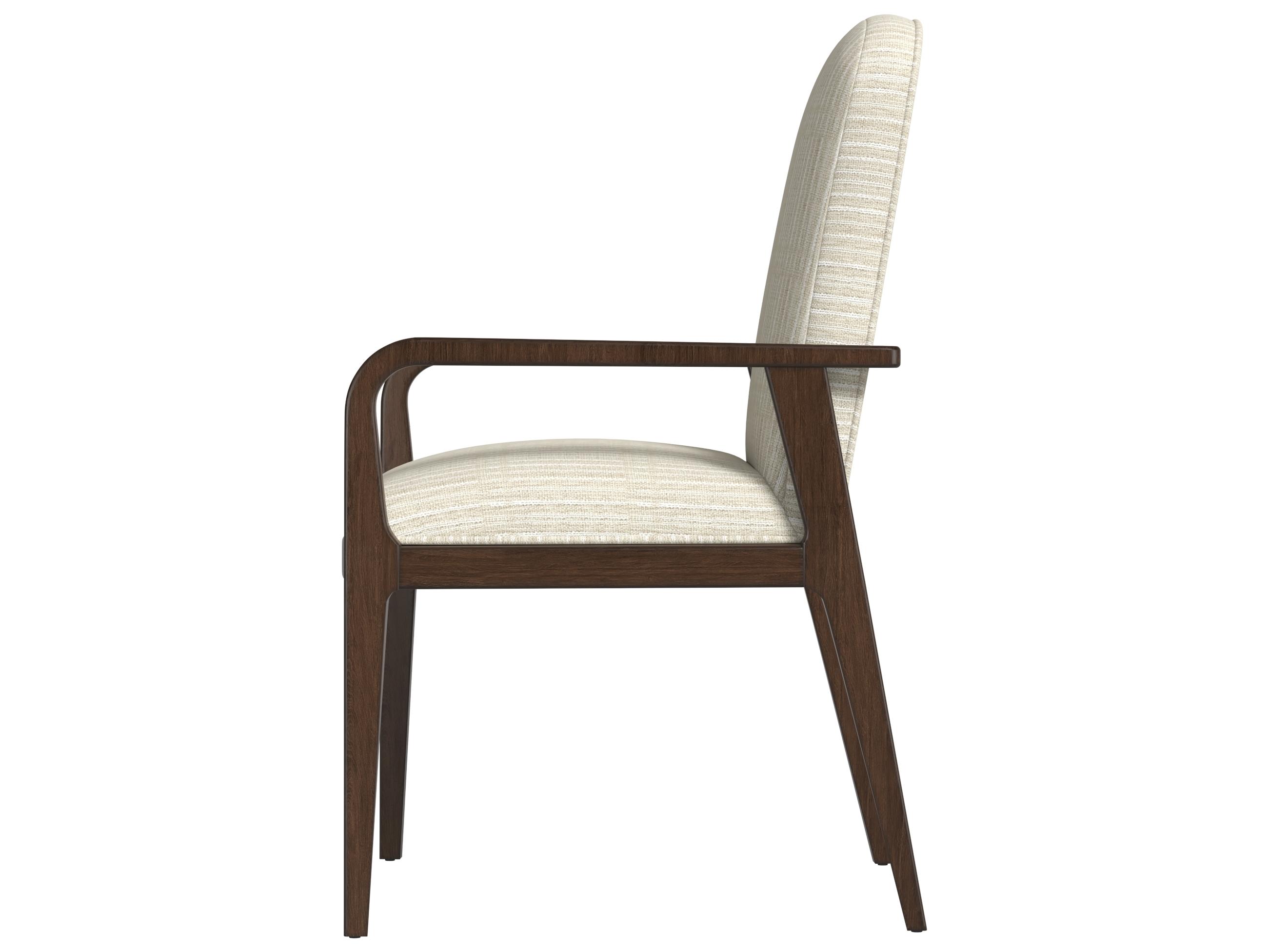 A.R.T. Furniture Verge Walnut Wood Brown Upholstered Arm Dining Chair