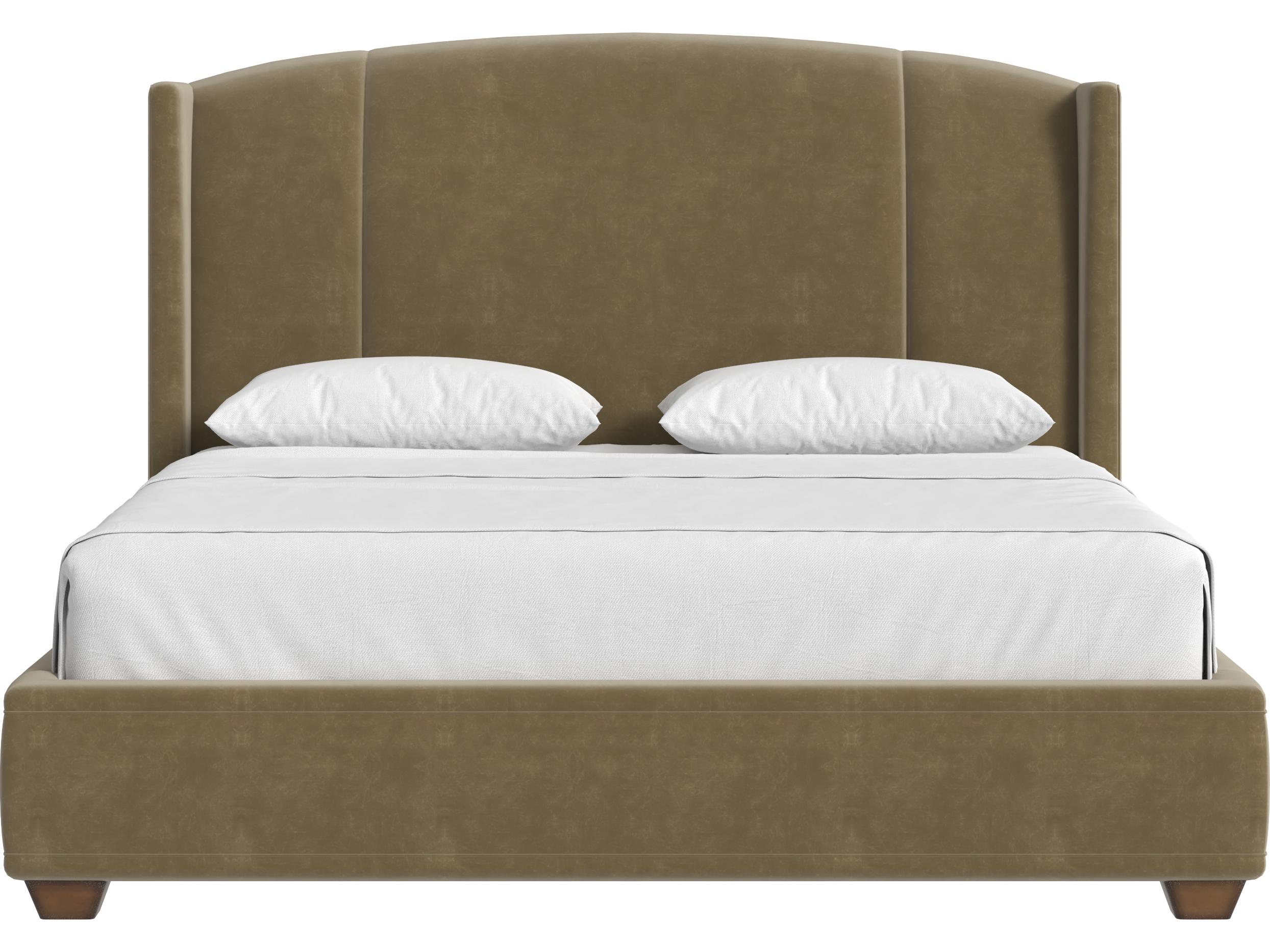 A.R.T. Furniture Harbor Coyote Brown New Traditional Parrawood Upholstered King Platform Bed