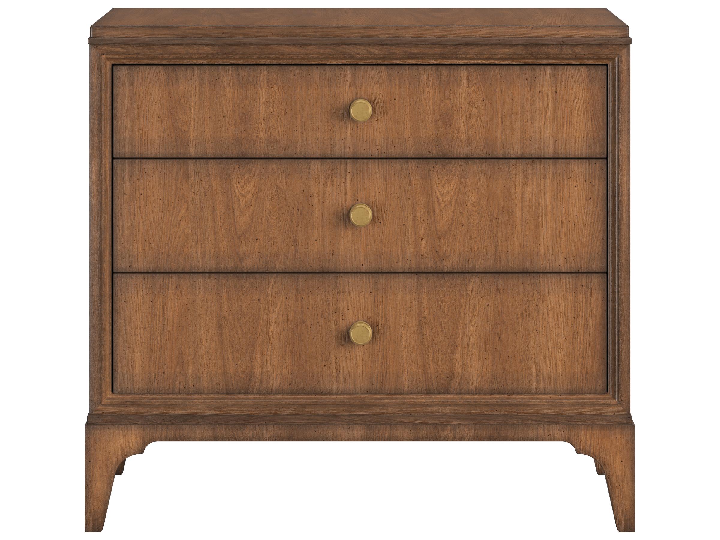 A.R.T. Furniture Harbor 3-Drawers Brown Rubberwood Nightstand