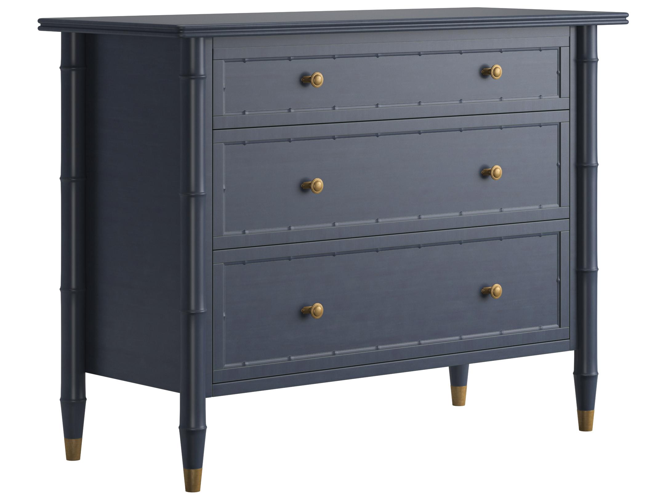 A.R.T. Furniture Harbor Blue Navy Masterpiece Poplar Wood Accent Chest
