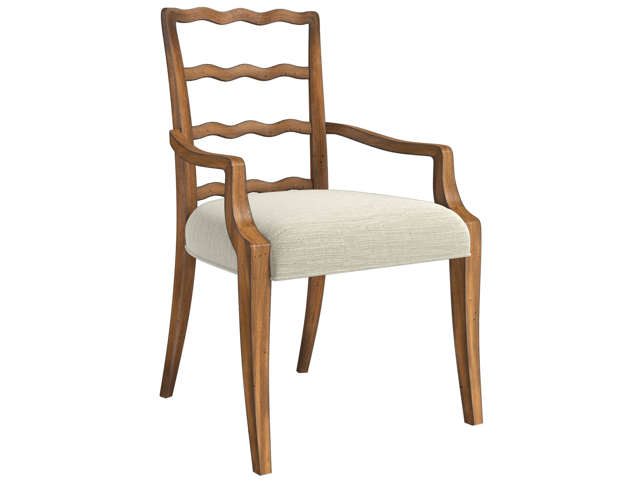 A.R.T. Furniture Harbor Parrawood Brown Upholstered Arm Dining Chair